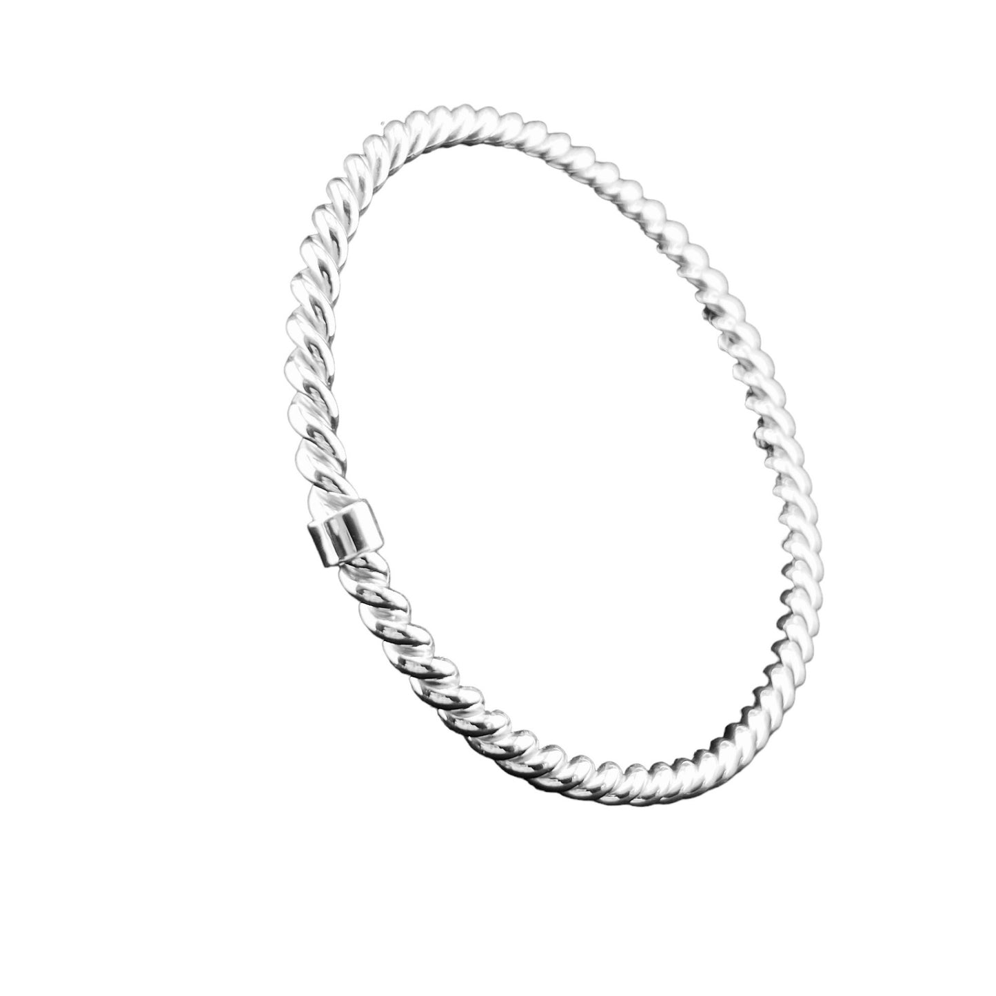Sterling Silver .925 Bangle Bracelet 70mmx4mm Rope
