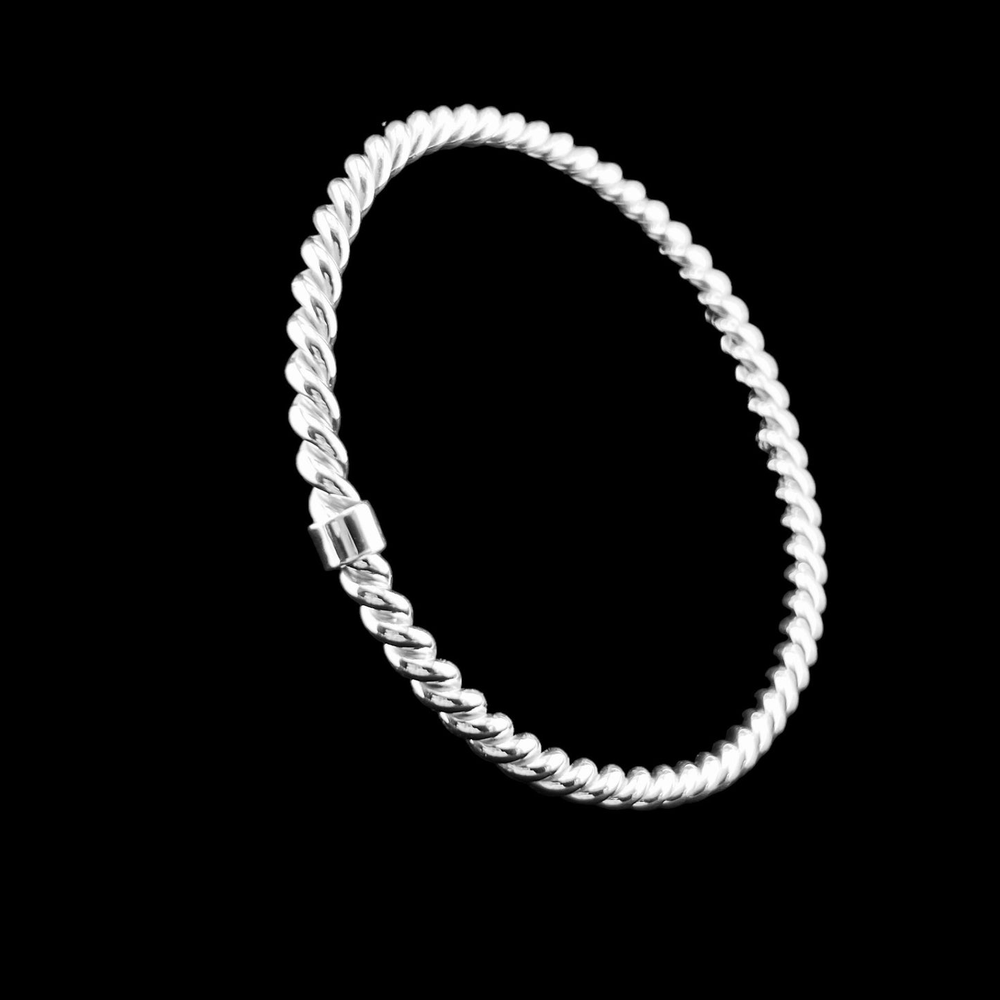 Sterling Silver .925 Bangle Bracelet 70mmx4mm Rope