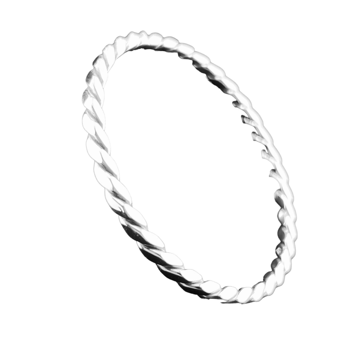 Sterling Silver .925 Bangle Bracelet 70mmx4mm Rope