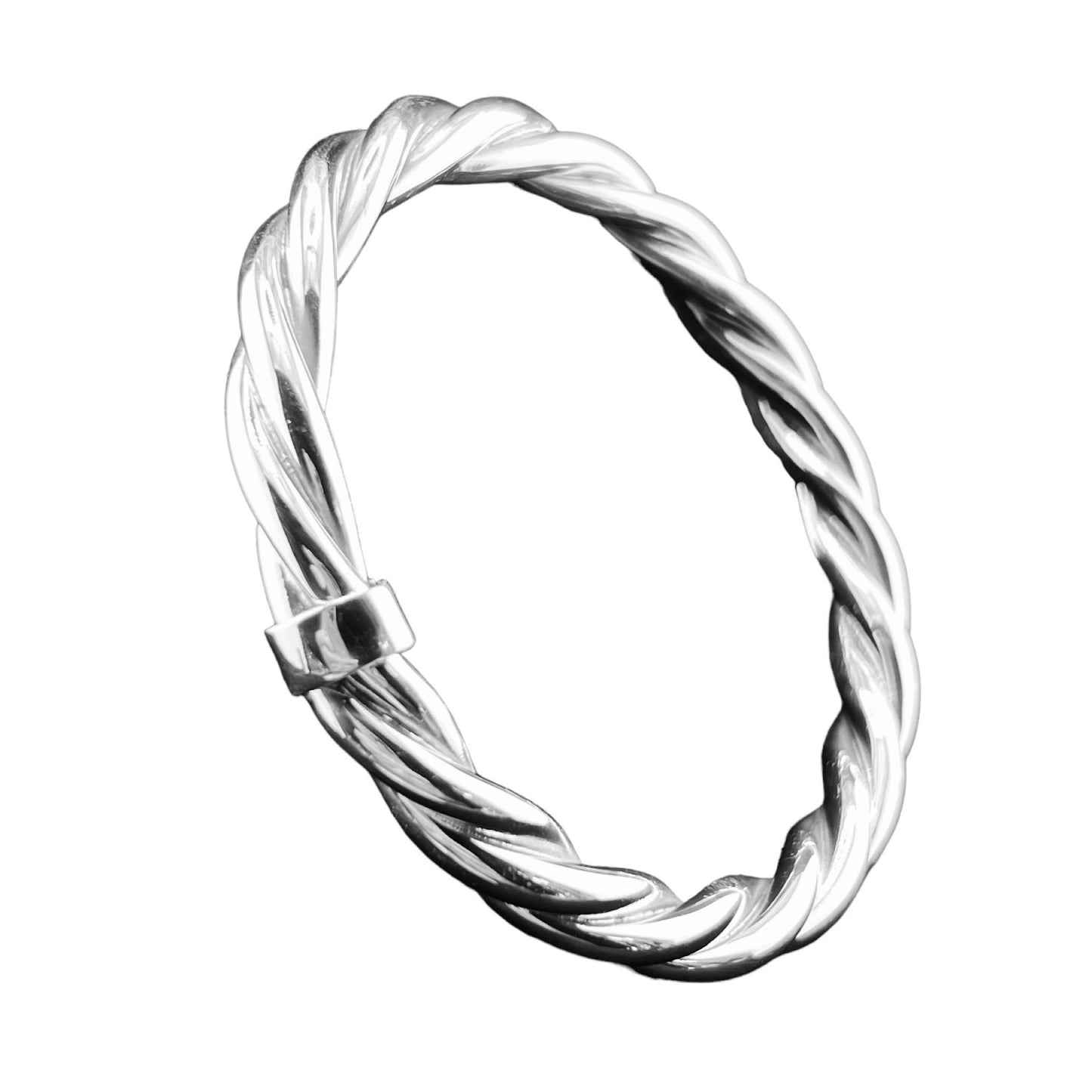 Sterling Silver .925 Bangle Bracelet 80mmx6mm Rope
