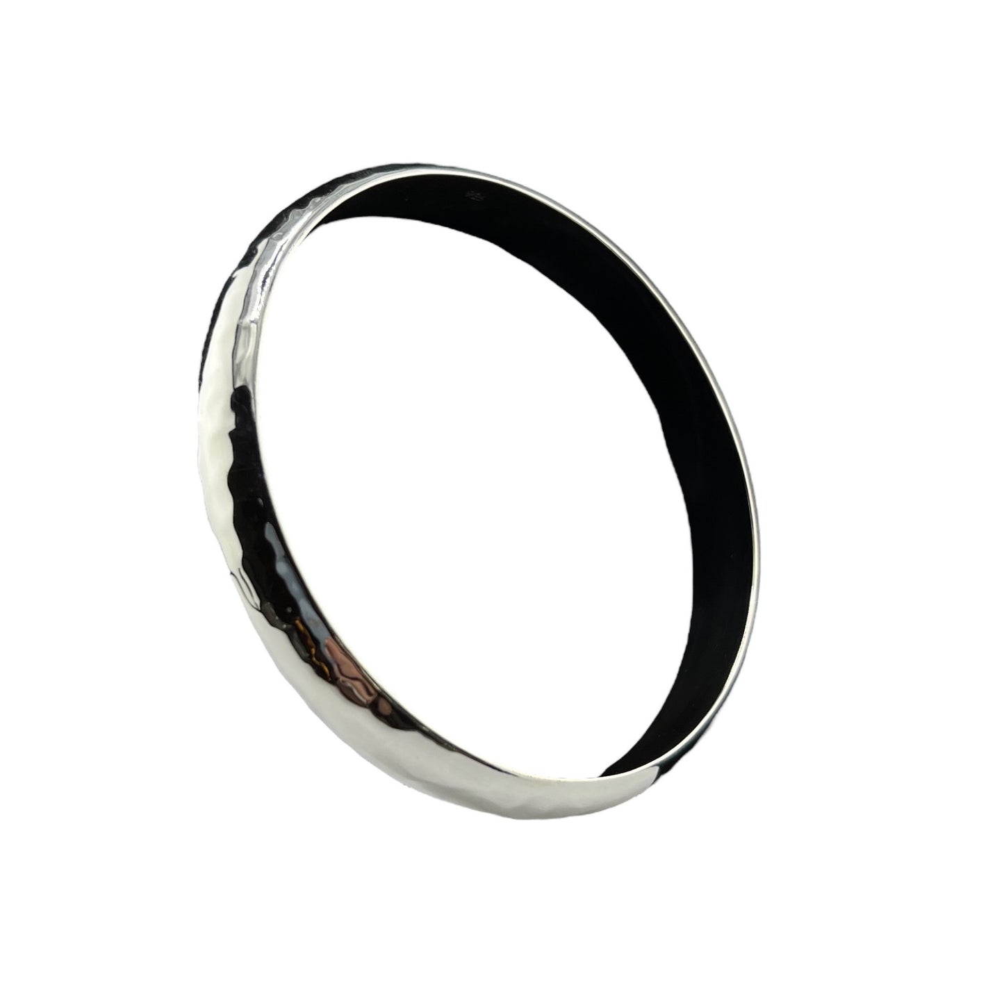 Sterling Silver .925 Bangle Bracelet 70mmx13mm Smooth Rounded