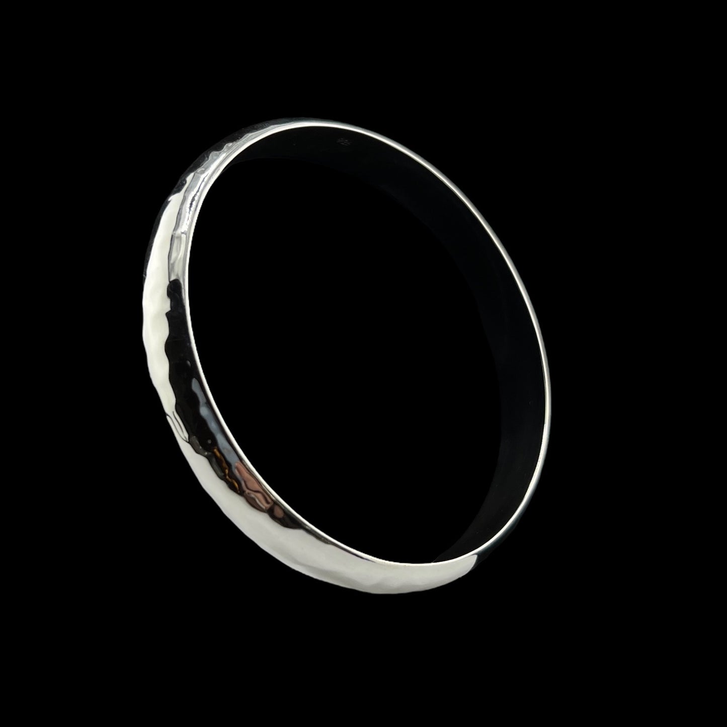 Sterling Silver .925 Bangle Bracelet 70mmx13mm Smooth Rounded
