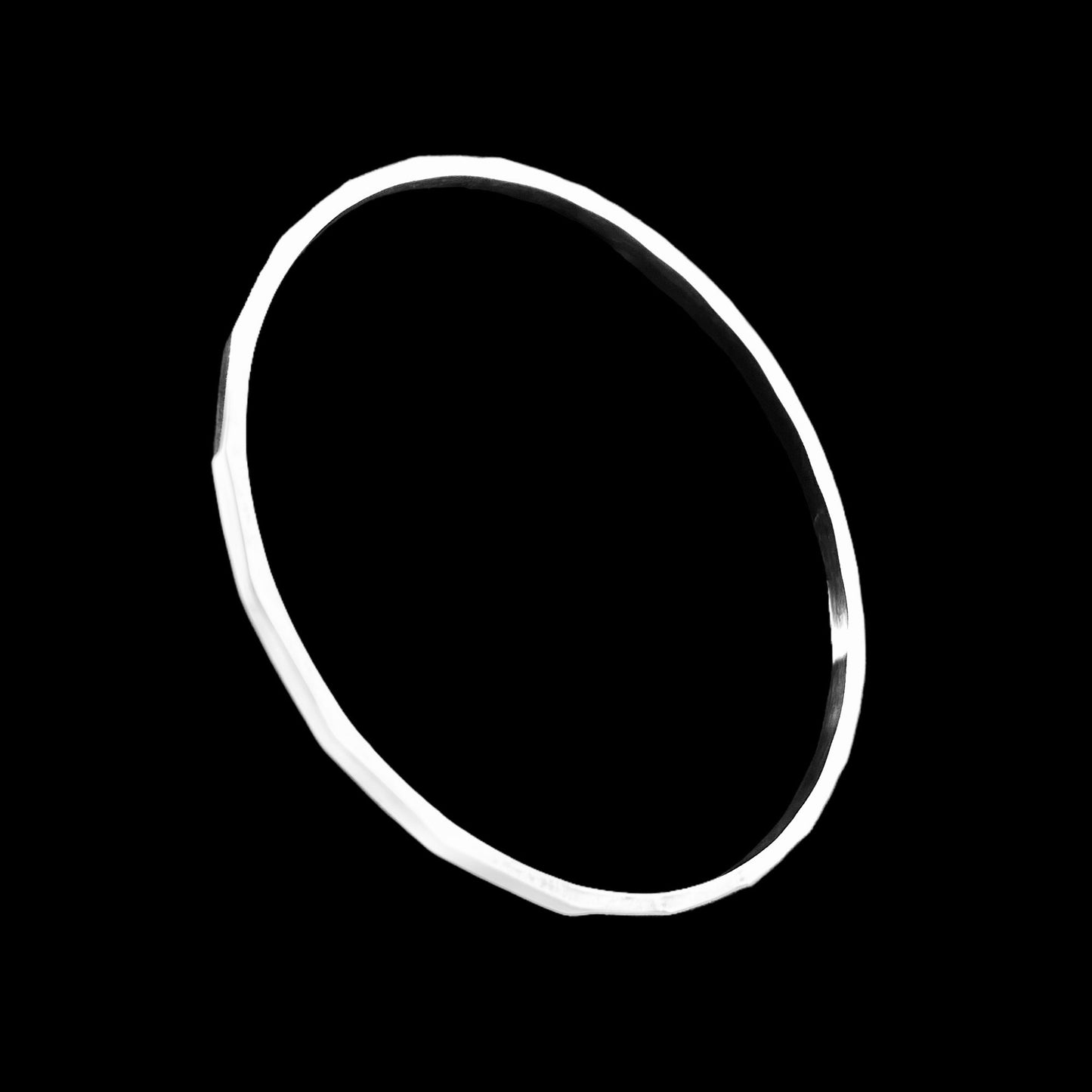 Sterling Silver .925 Bangle Bracelet 65mm Faceted