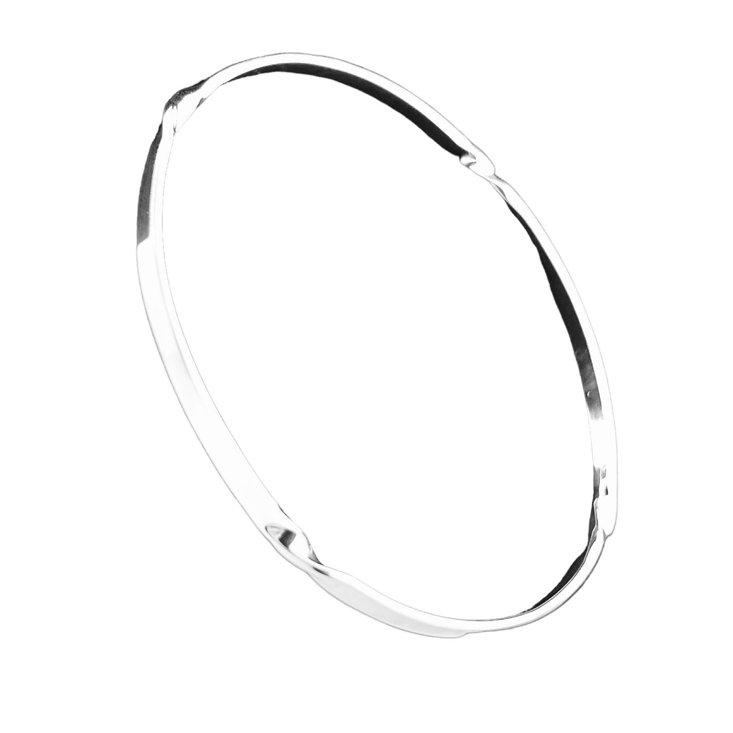 Sterling Silver .925 Bangle Bracelet 65mm with 4 twists