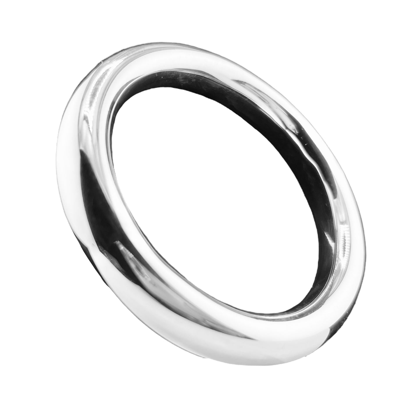 Sterling Silver .925 Bangle Bracelet 80mmx10mm Round Smooth