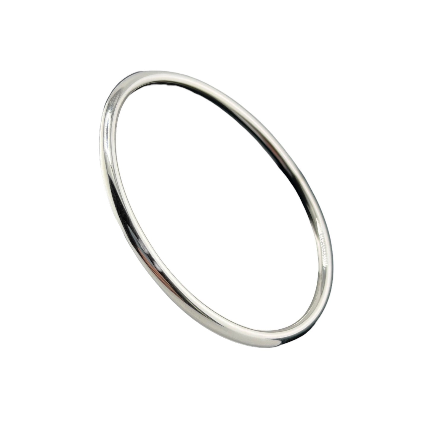 Sterling Silver .925 Bangle Bracelet 70mmx2mm Smooth