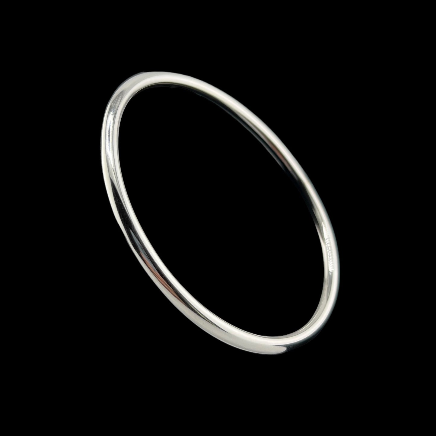 Sterling Silver .925 Bangle Bracelet 70mmx2mm Smooth