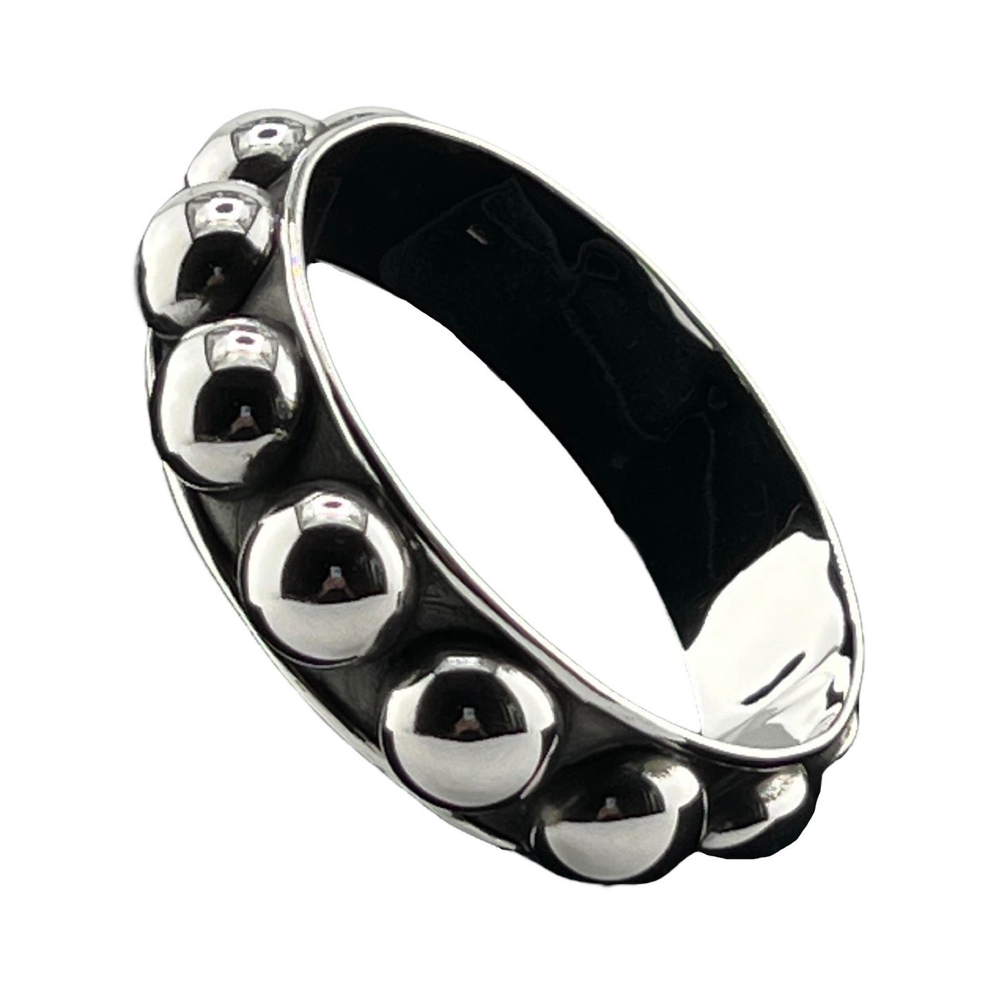 Sterling Silver .925 Bangle Bracelet 70mmx20mm Silver Ball Bolita