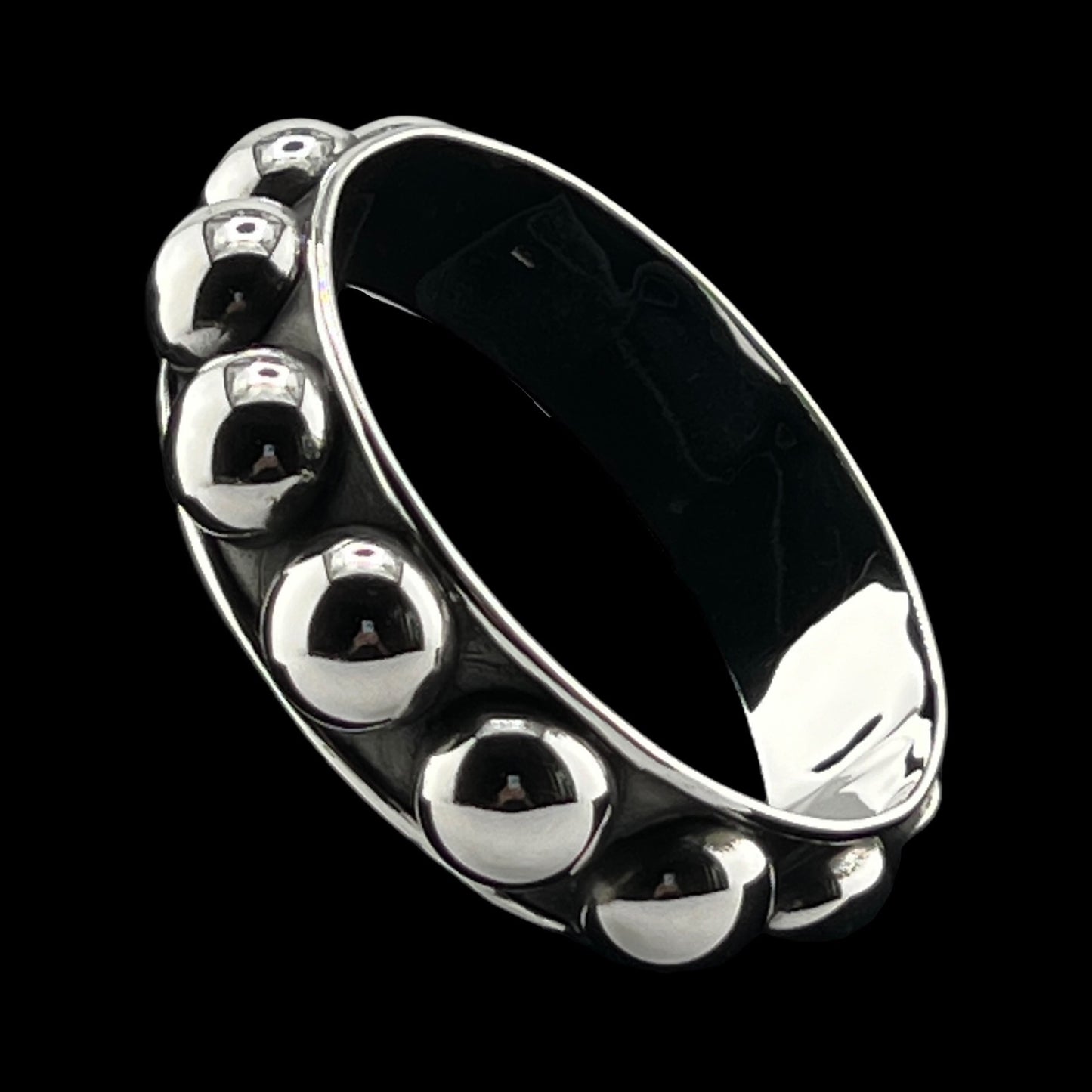 Sterling Silver .925 Bangle Bracelet 70mmx20mm Silver Ball Bolita