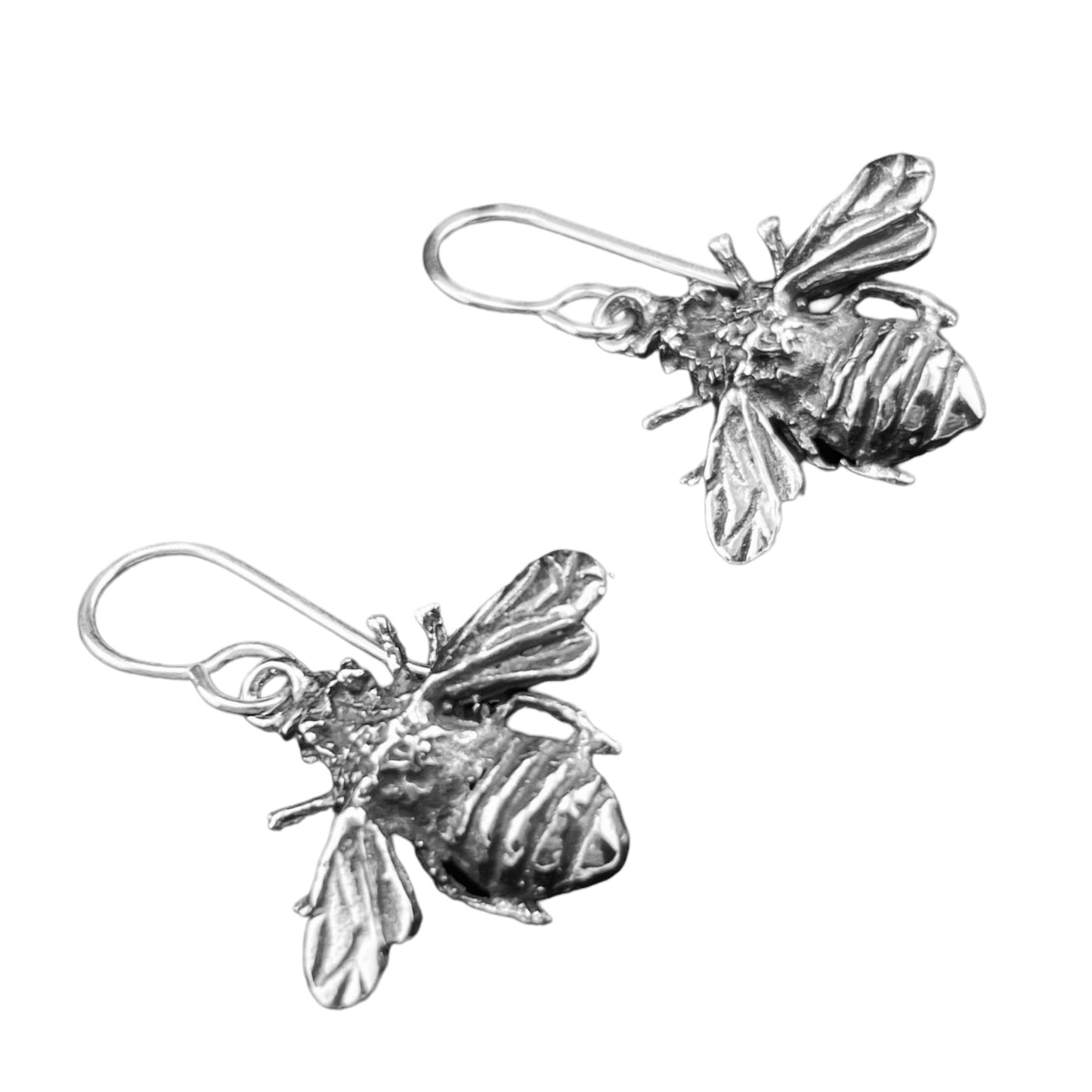 Sterling Silver .925 HOOK Earrings 20mmx20mm Bee Insect