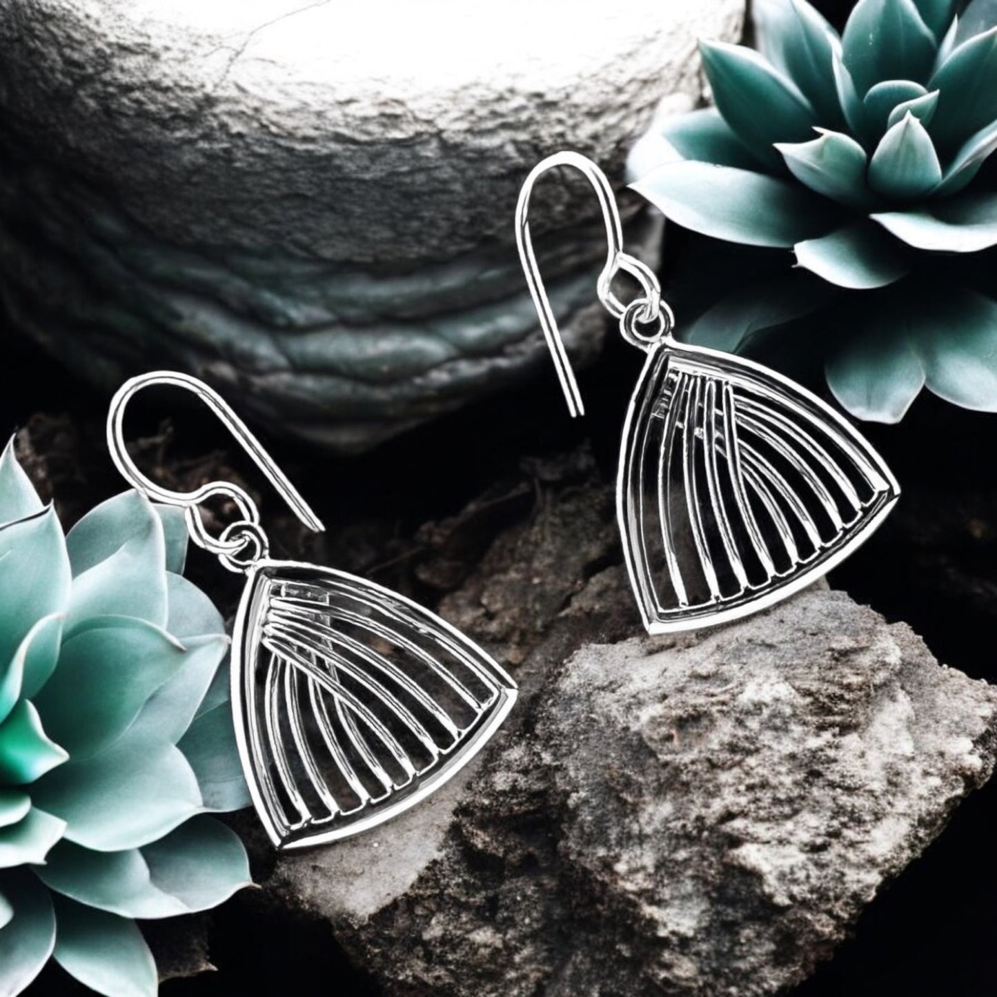 Sterling Silver .925 HOOK Earrings 19mmx19mm