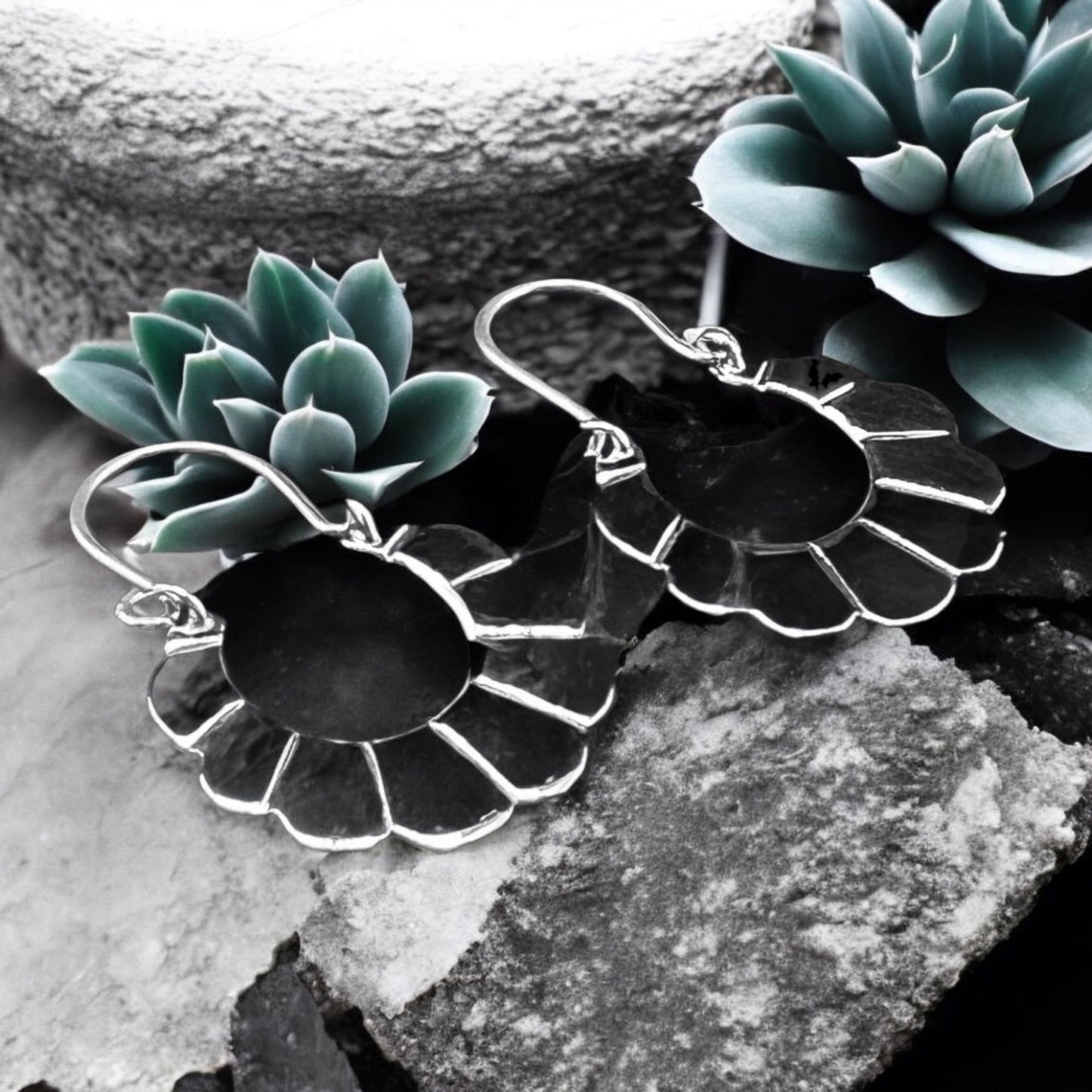 Sterling Silver .925 LATCH Earrings 22mmx40mm