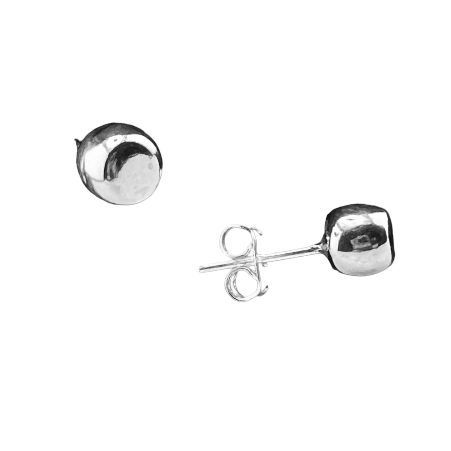 Sterling Silver .925 POST Earrings 5mm Sphere Ball