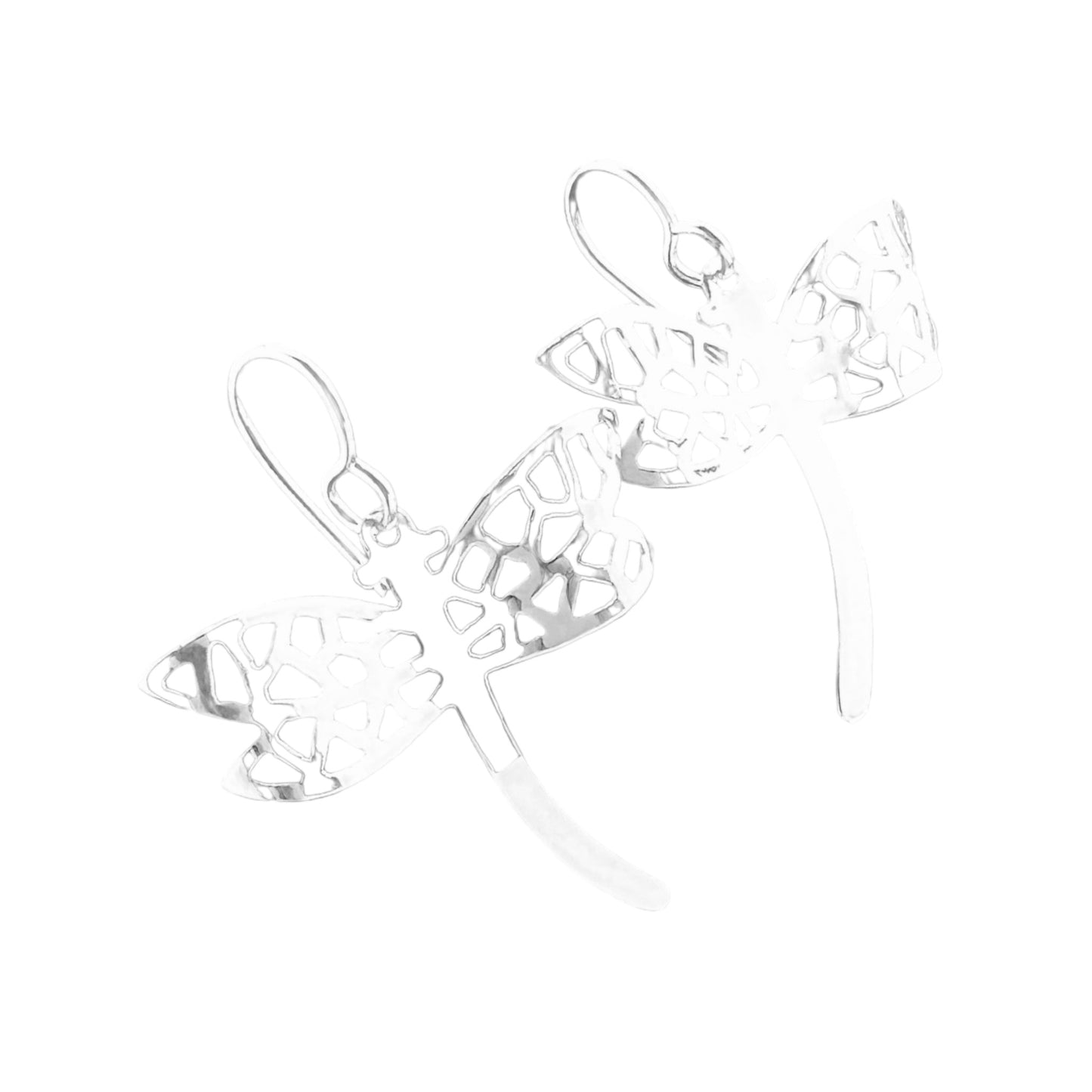 Sterling Silver .925 HOOK Earrings 30mmx30mm Dragonfly Insect