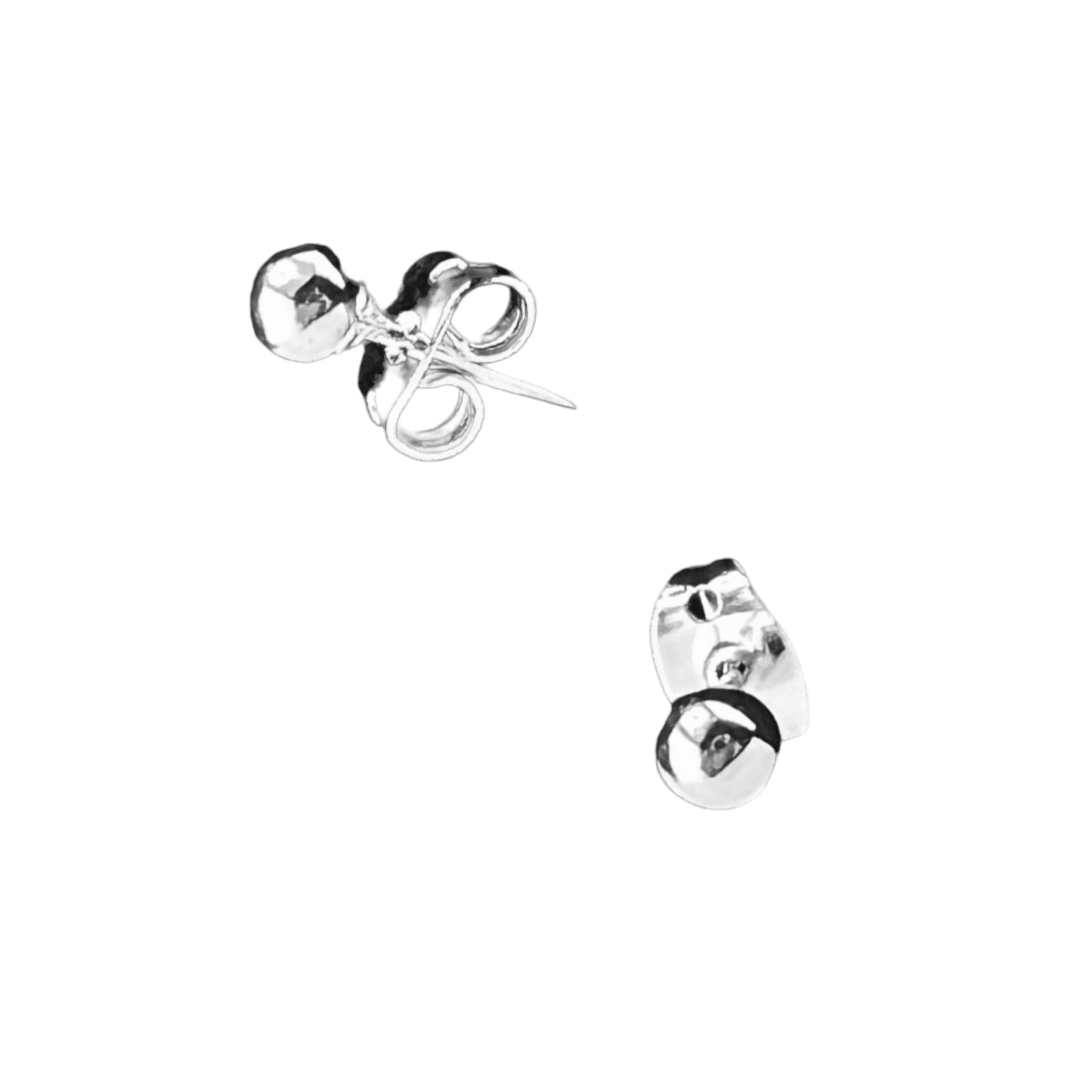 Sterling Silver .925 POST Earrings 3mm Silver Ball