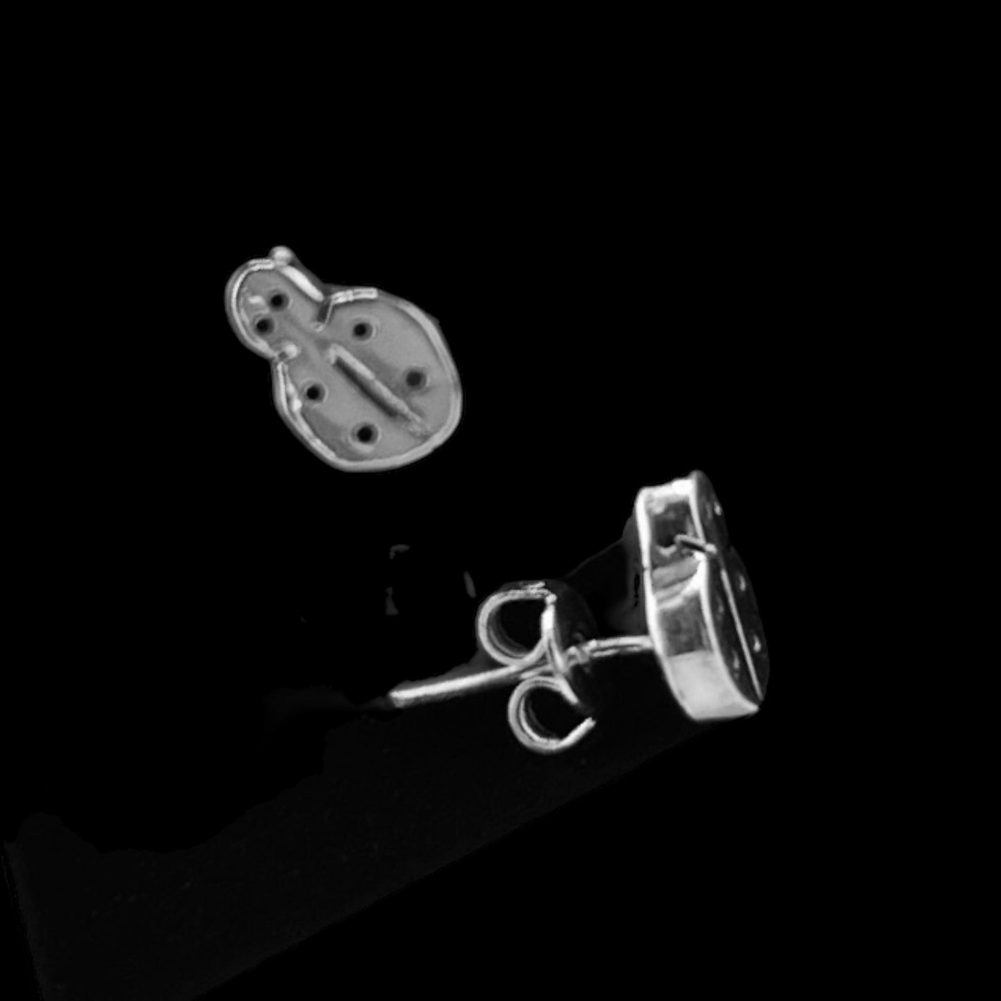 Sterling Silver .925 POST Earrings 5mmx9mm Ladybug Insect