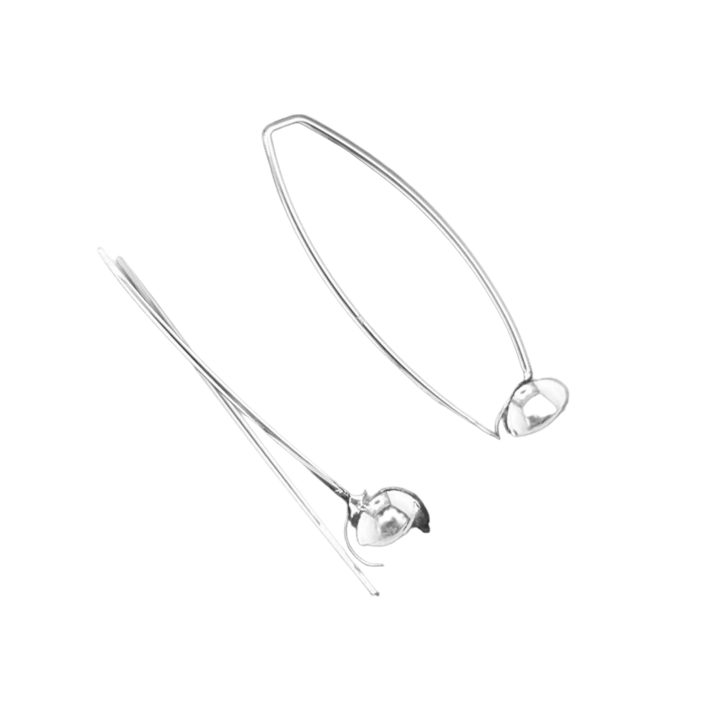 Sterling Silver .925 Earrings Wire with Ball 40mmx13mm