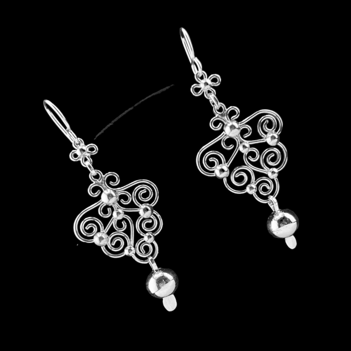 Sterling Silver .925 HOOK Earrings 20mmx50mm