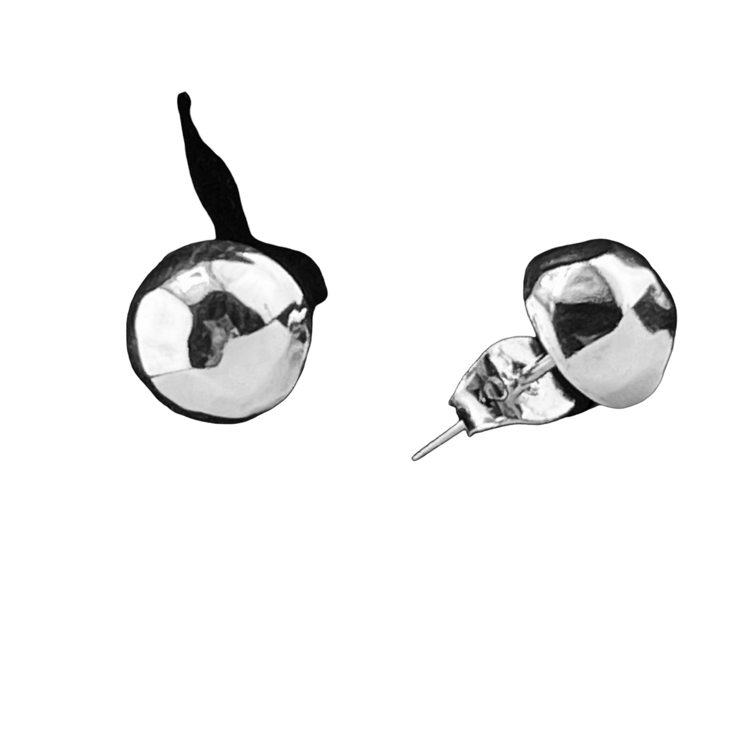 Sterling Silver .925 POST Earrings 5mm Half Ball