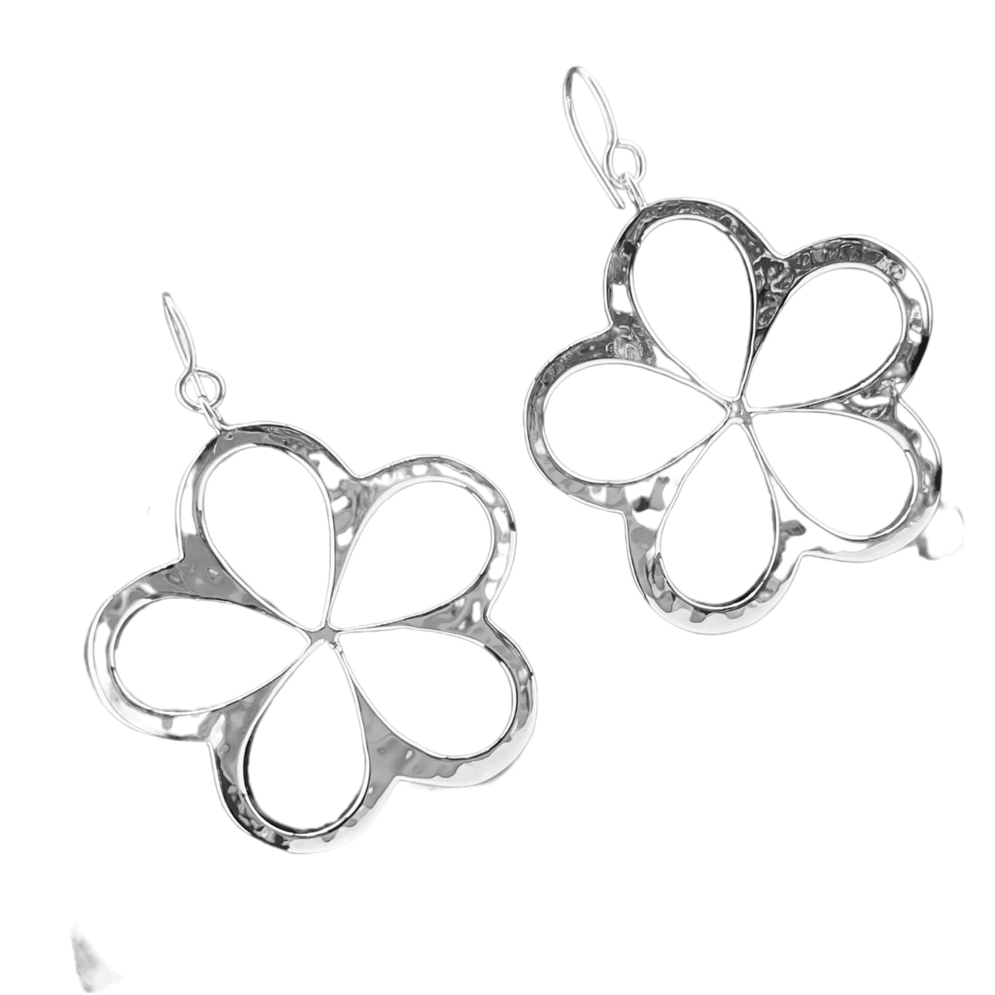 Sterling Silver .925 HOOK Earrings 40mm Daisy Flower