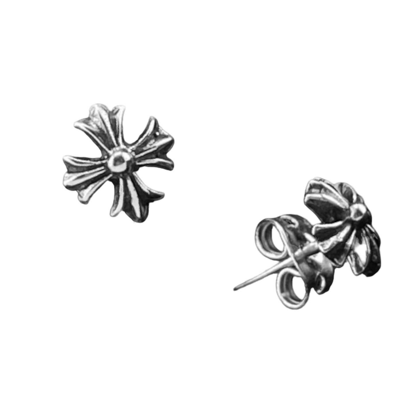Sterling Silver .925 POST Earrings Celtic Cross 5mm