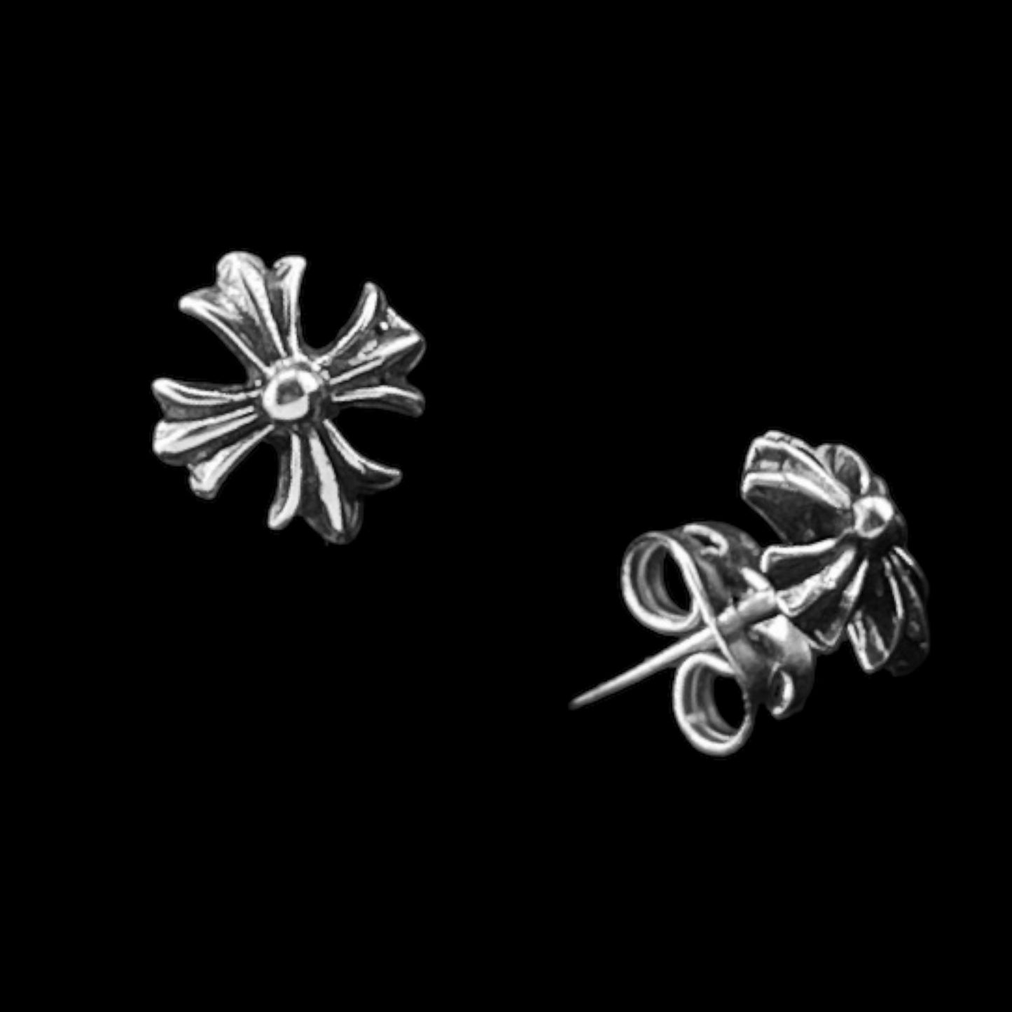 Sterling Silver .925 POST Earrings Celtic Cross 5mm