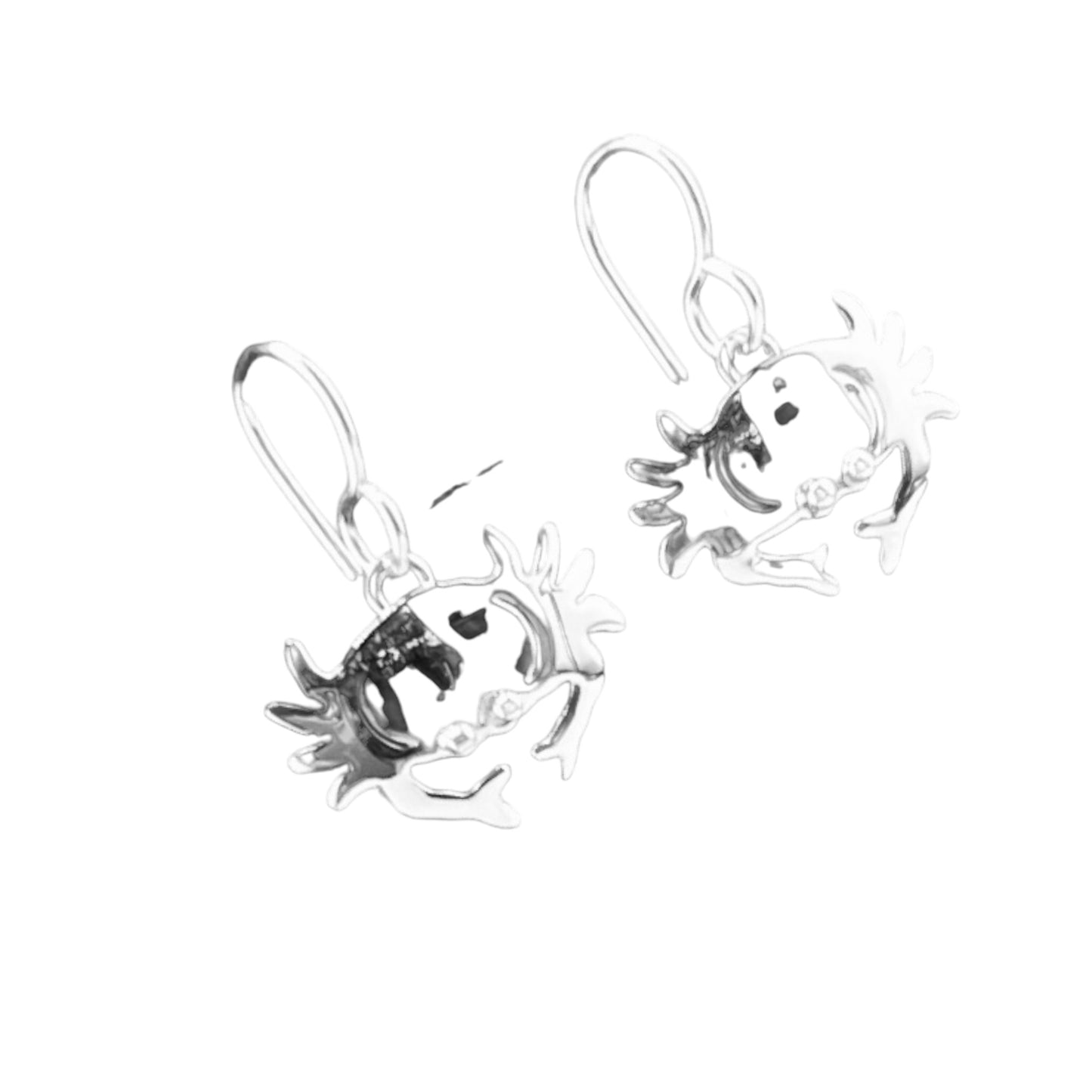 Sterling Silver .925 HOOK Earrings 20mmx11mm Crab