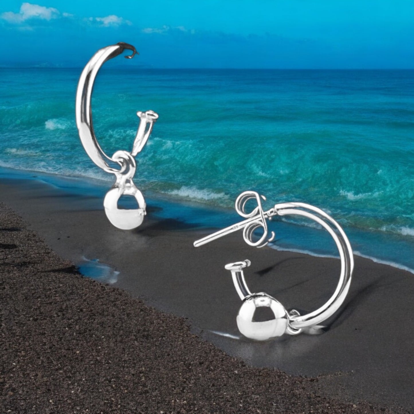 Sterling Silver .925 POST Earrings 13mmx20mm