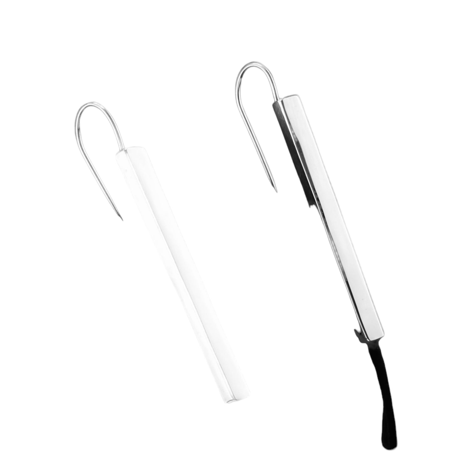Sterling Silver .925 Integral HOOK Earrings 5mmx50mm Solid Rectangular