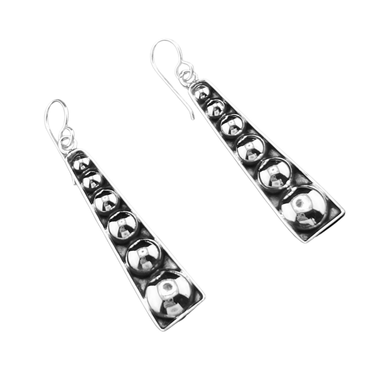 Sterling Silver .925 HOOK Earrings 10mmx50mm