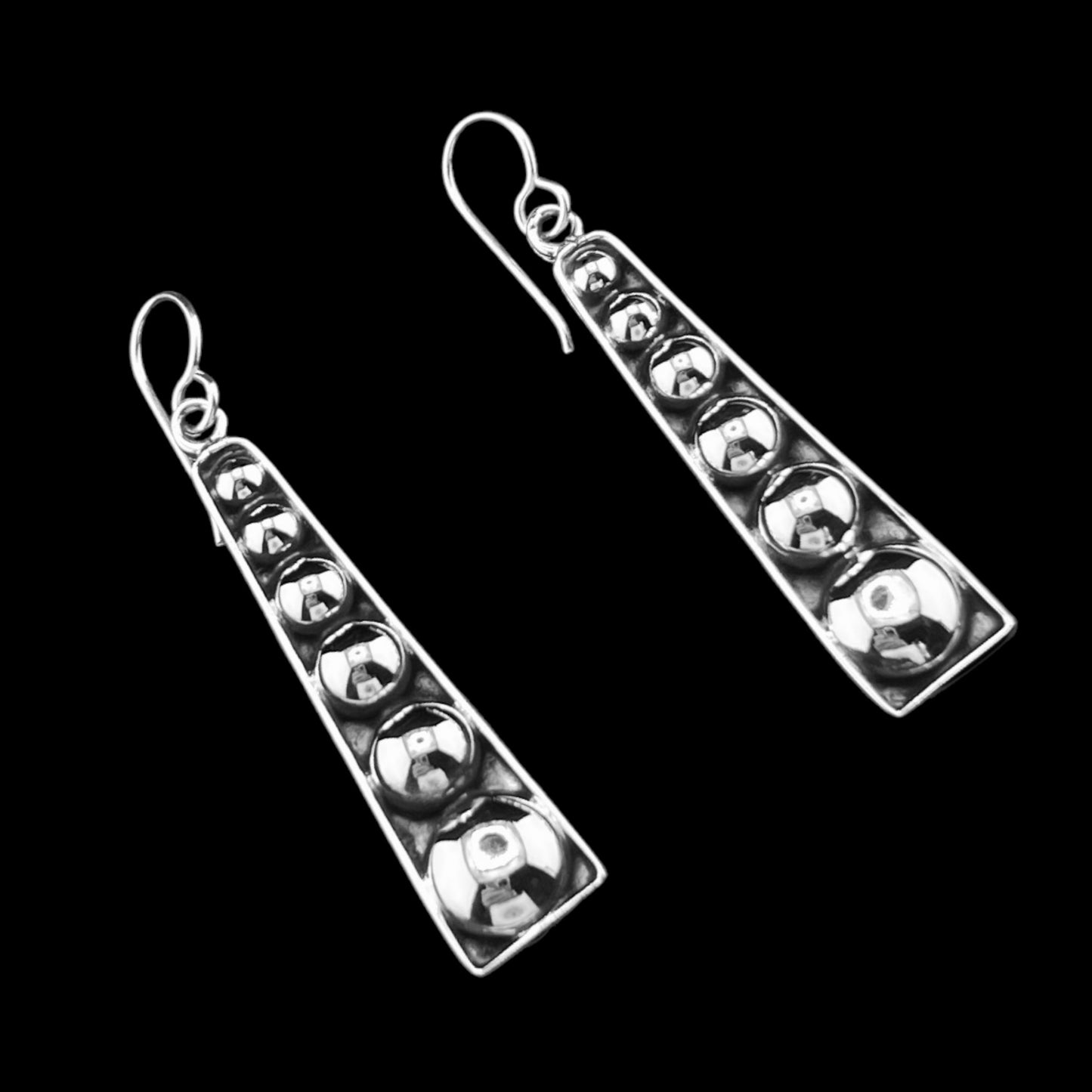 Sterling Silver .925 HOOK Earrings 10mmx50mm