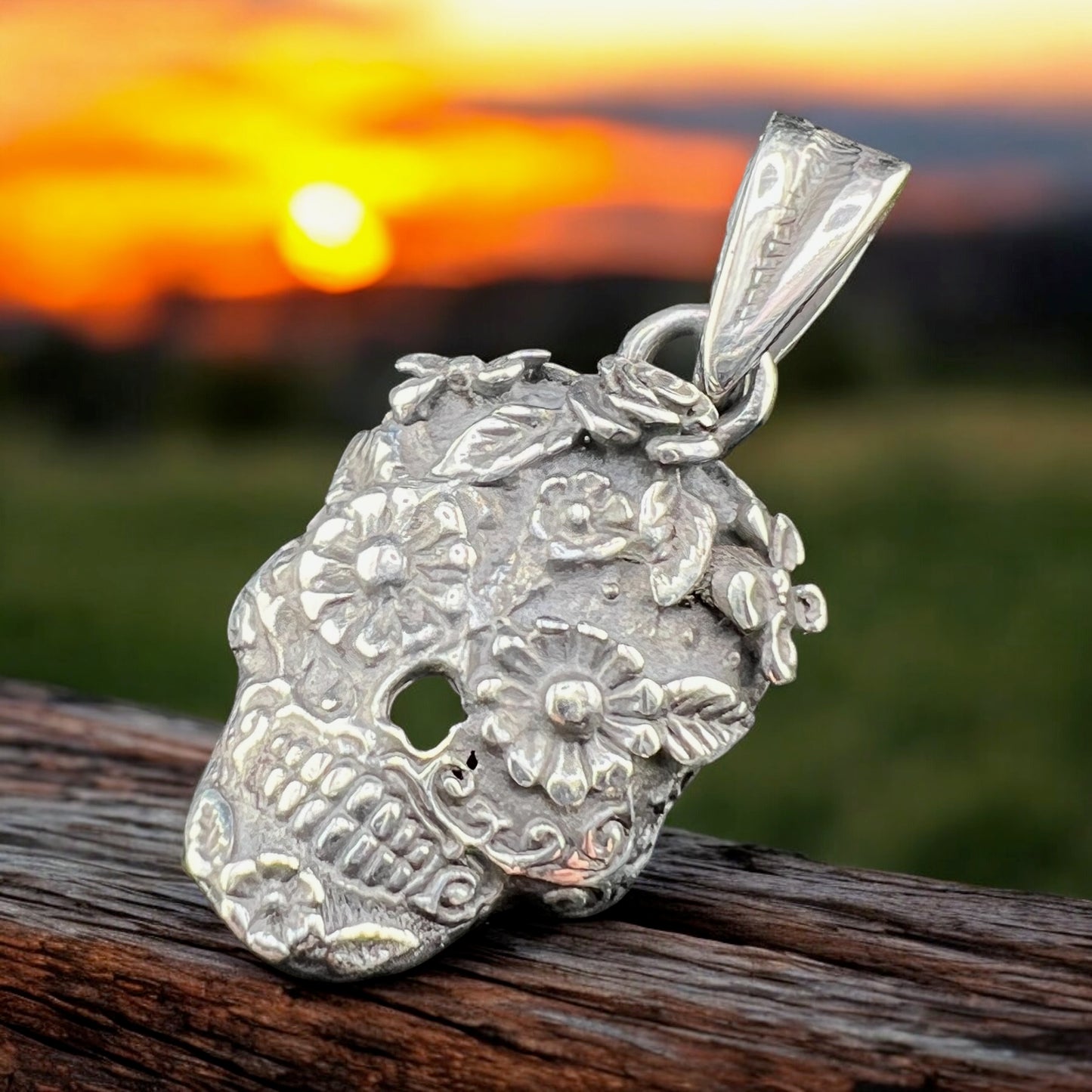 .925 Silver Pendant Skull 20mm x 25mm