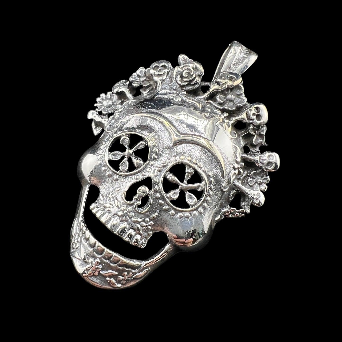 .925 Silver Pendant Skull 35mm x 50mm