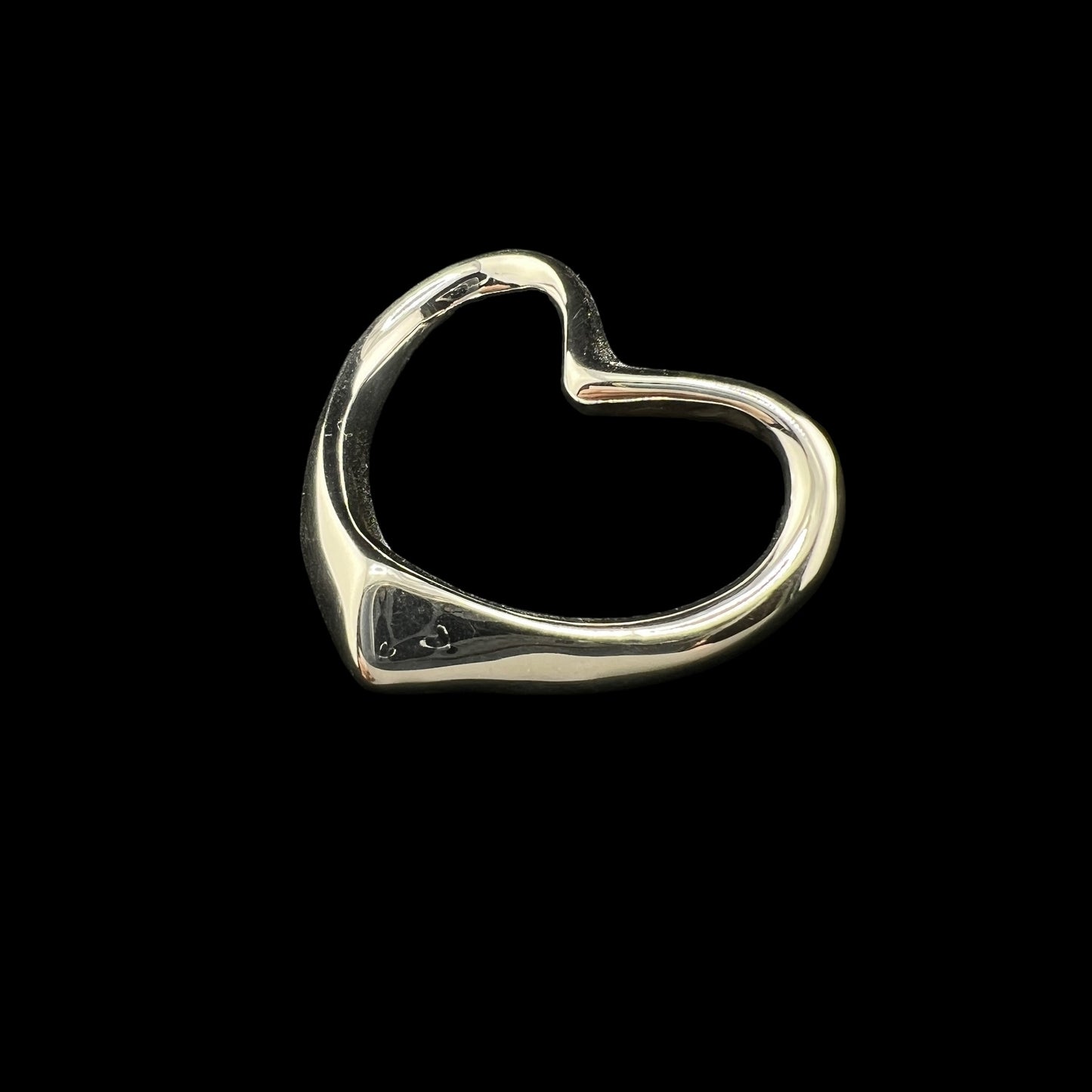 .925 Silver Pendant Open Heart 35mm x 35mm