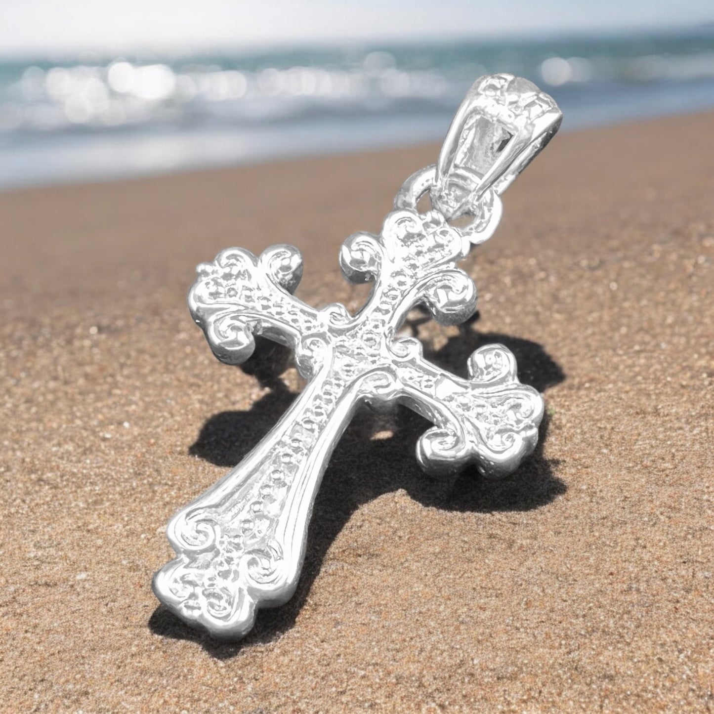 .925 Silver Pendant CROSS 25mm x 30mm