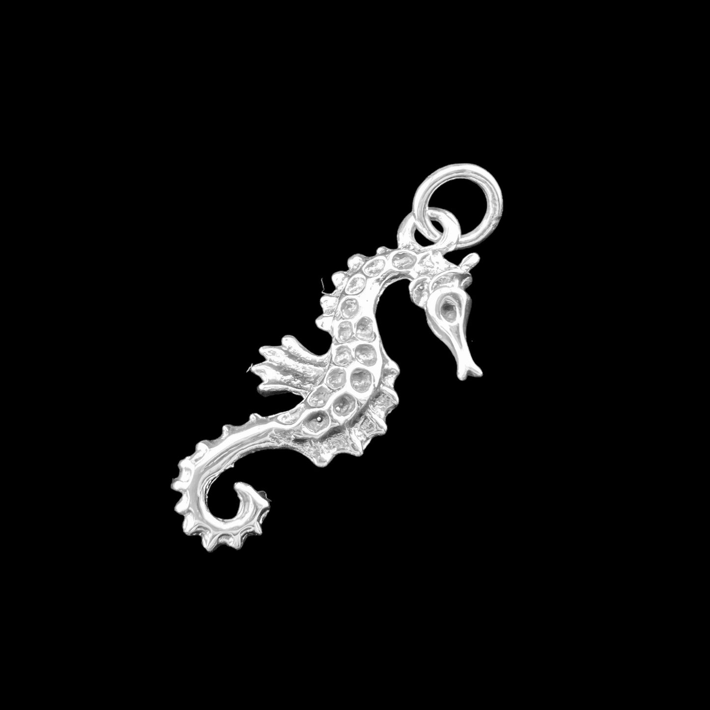 .925 Silver Pendant Seahorse 20mm x 45mm