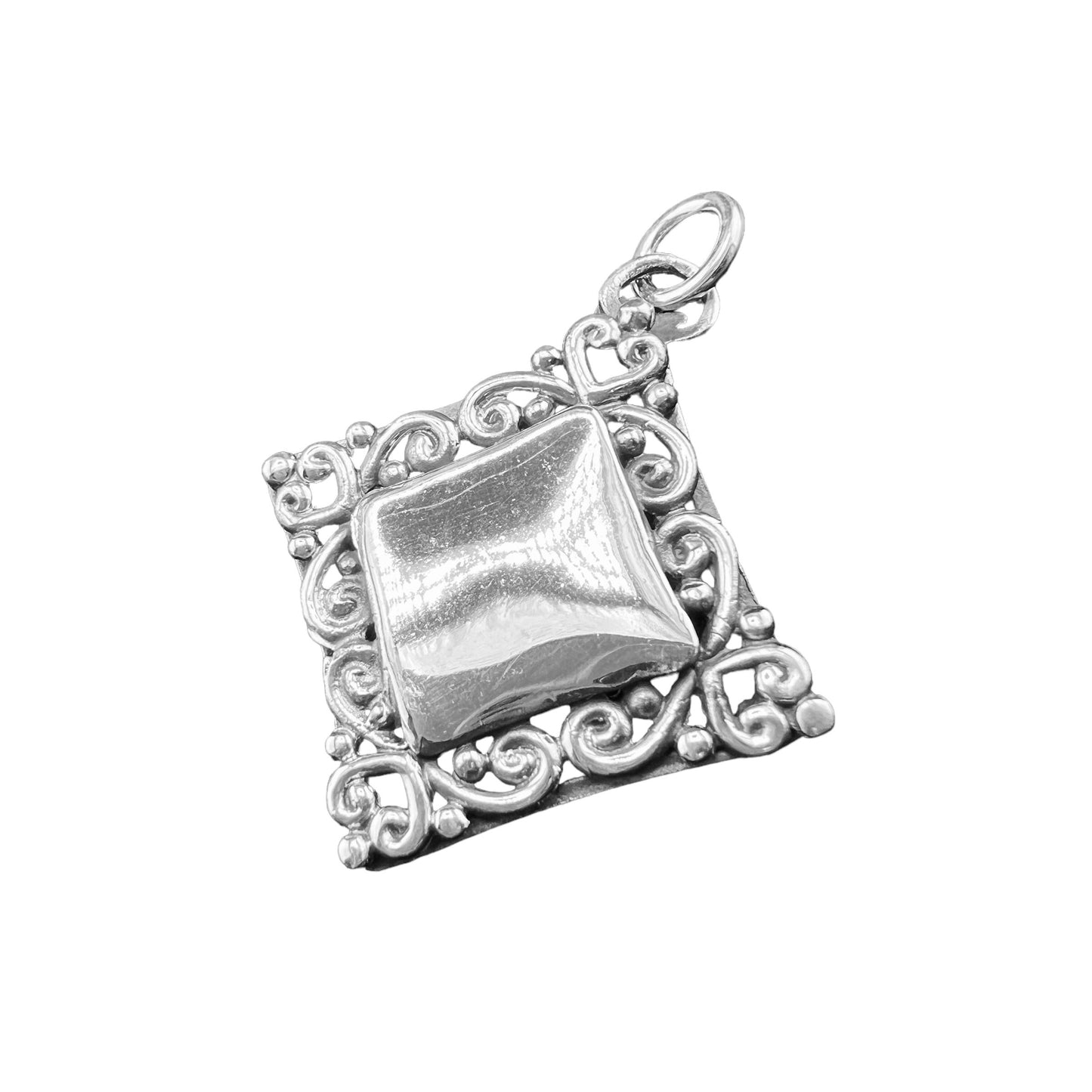 .925 Silver Pendant Lockett 30mm x 35mm