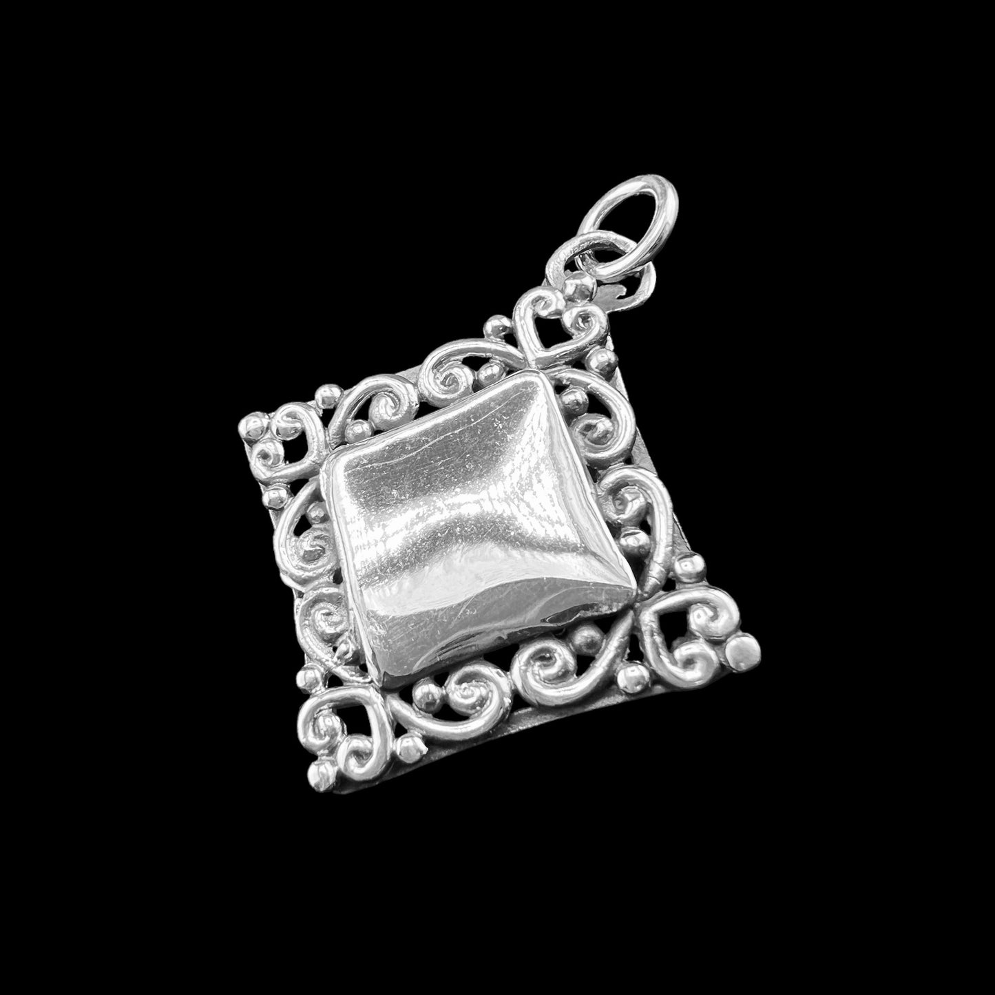 .925 Silver Pendant Lockett 30mm x 35mm