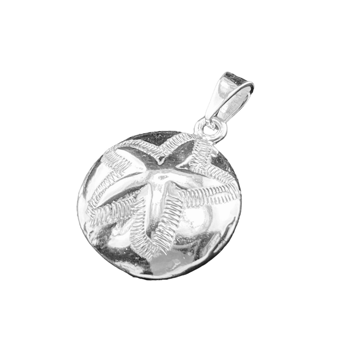 .925 Silver Pendant Sand Dollar 20mm x 25mm