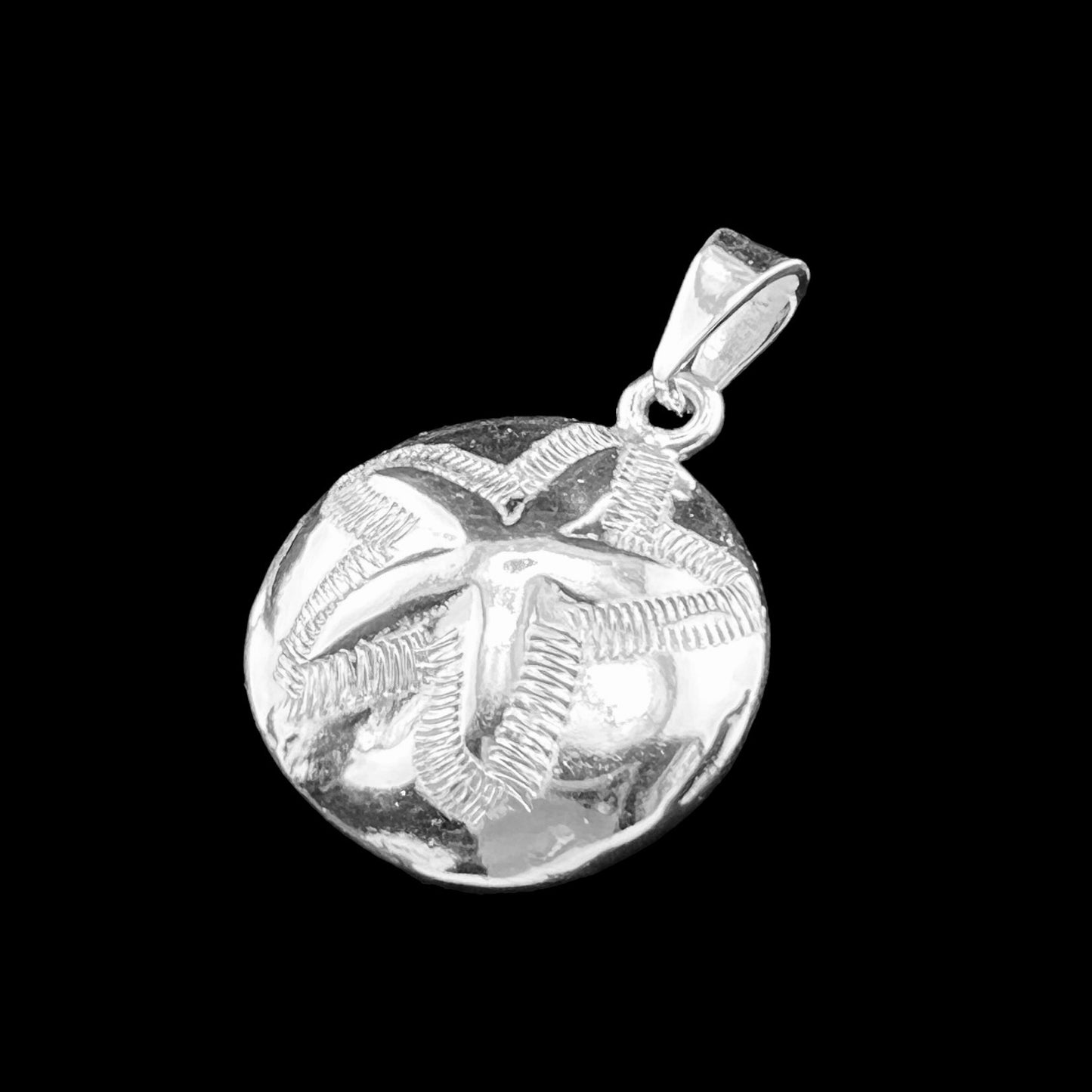 .925 Silver Pendant Sand Dollar 20mm x 25mm