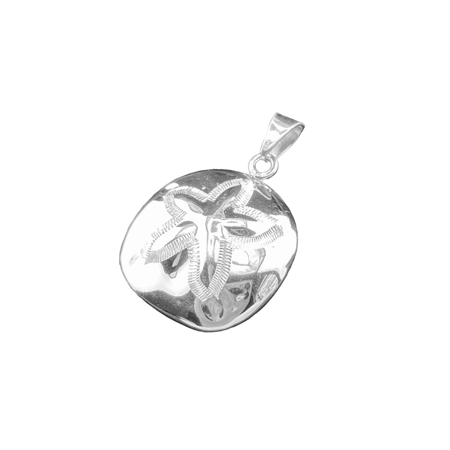 .925 Silver Pendant Sand Dollar 30mm x 40mm