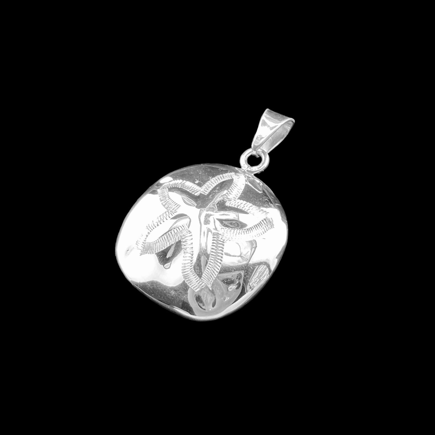 .925 Silver Pendant Sand Dollar 30mm x 40mm