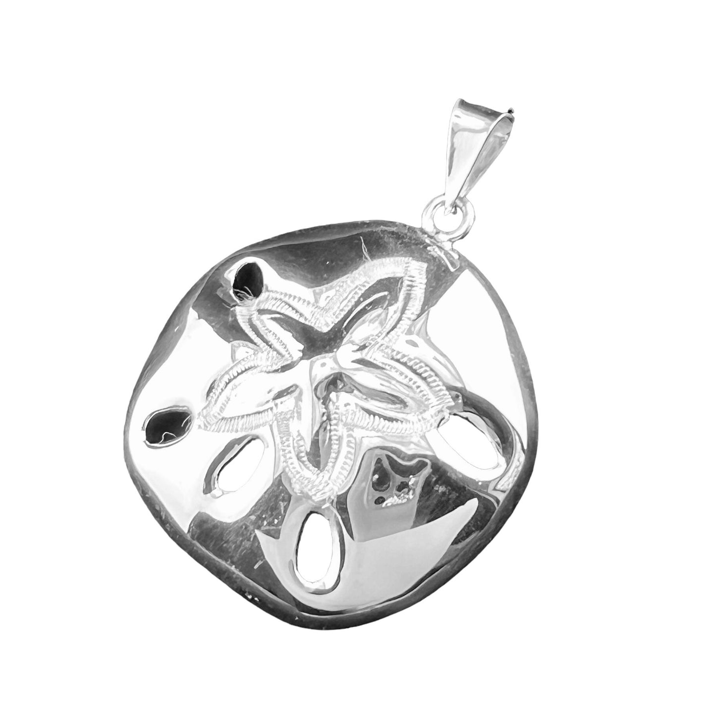 .925 Silver Pendant Sand Dollar 45mm x 50mm