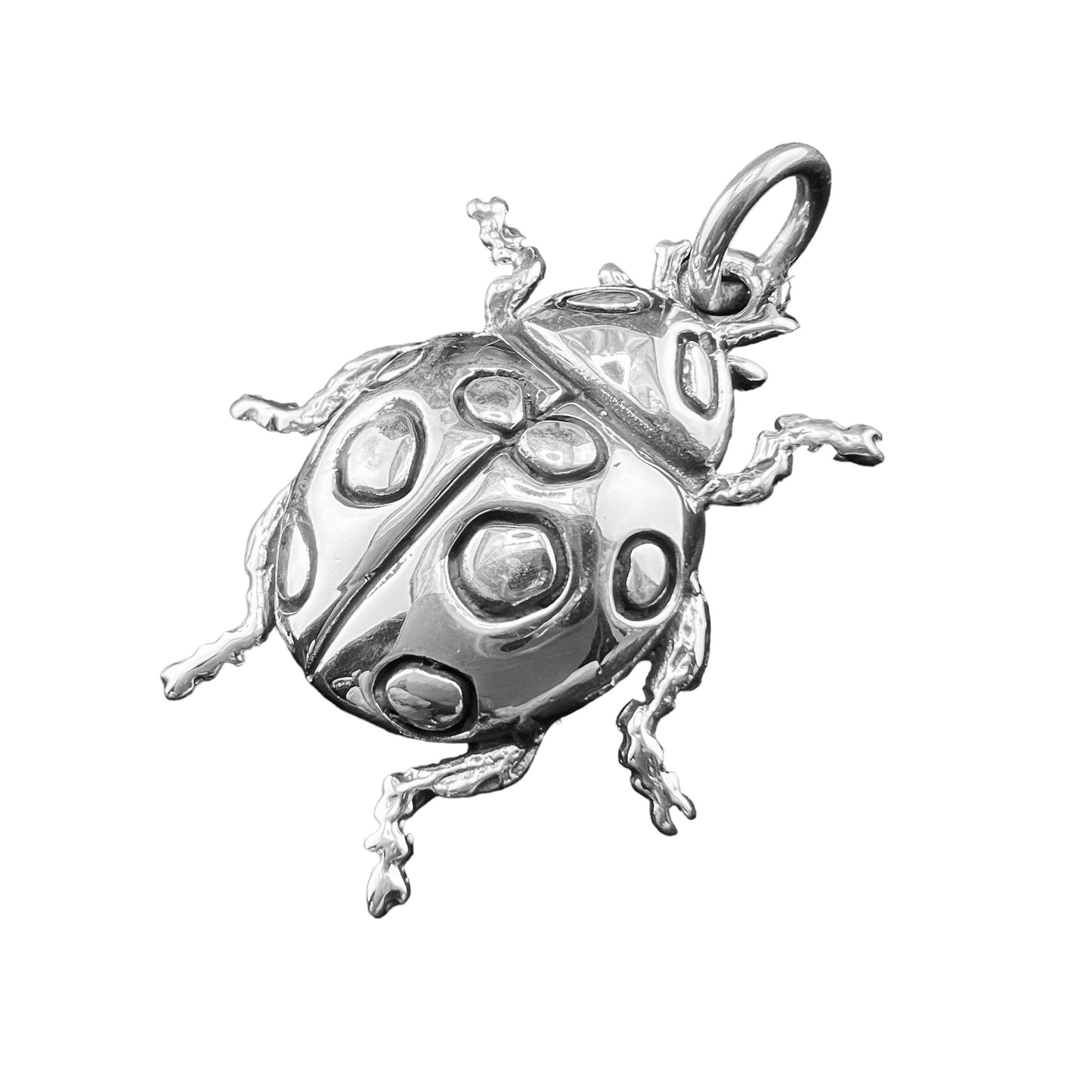 .925 Silver Pendant Lady Bug 30mm x 35mm