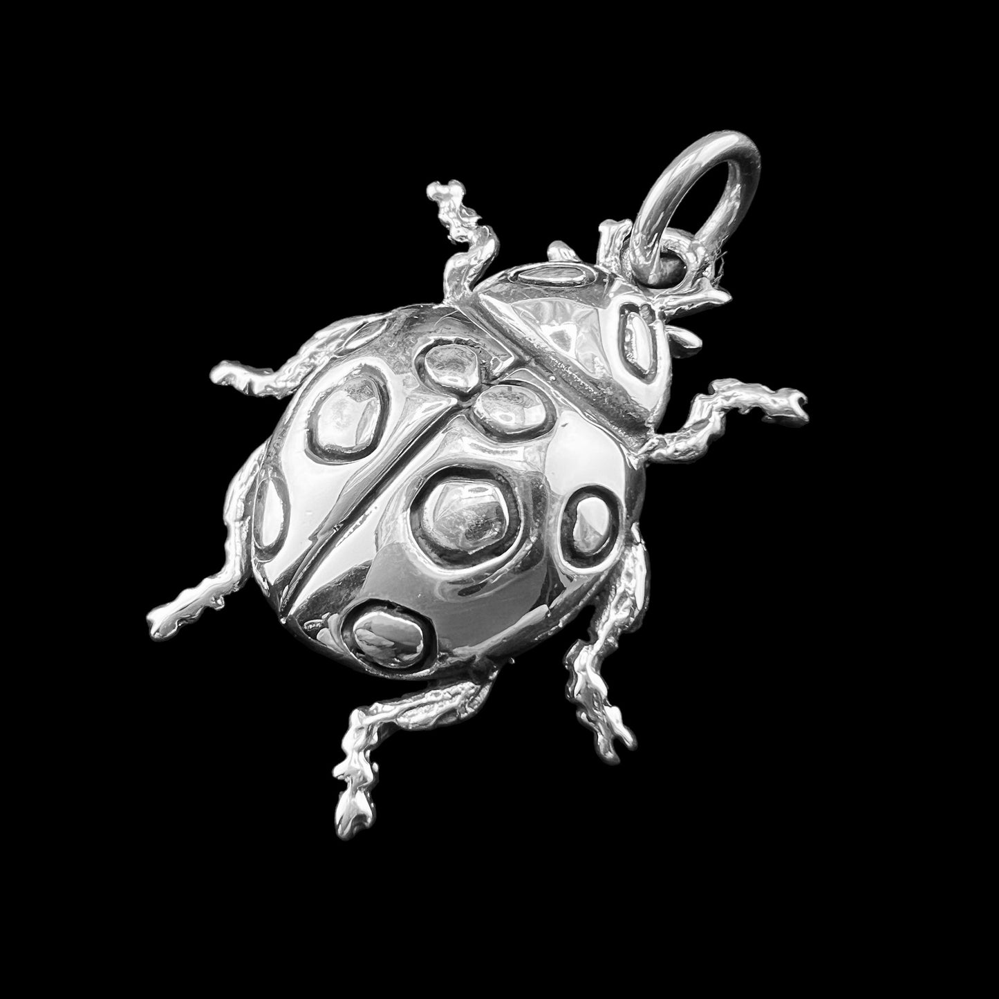 .925 Silver Pendant Lady Bug 30mm x 35mm