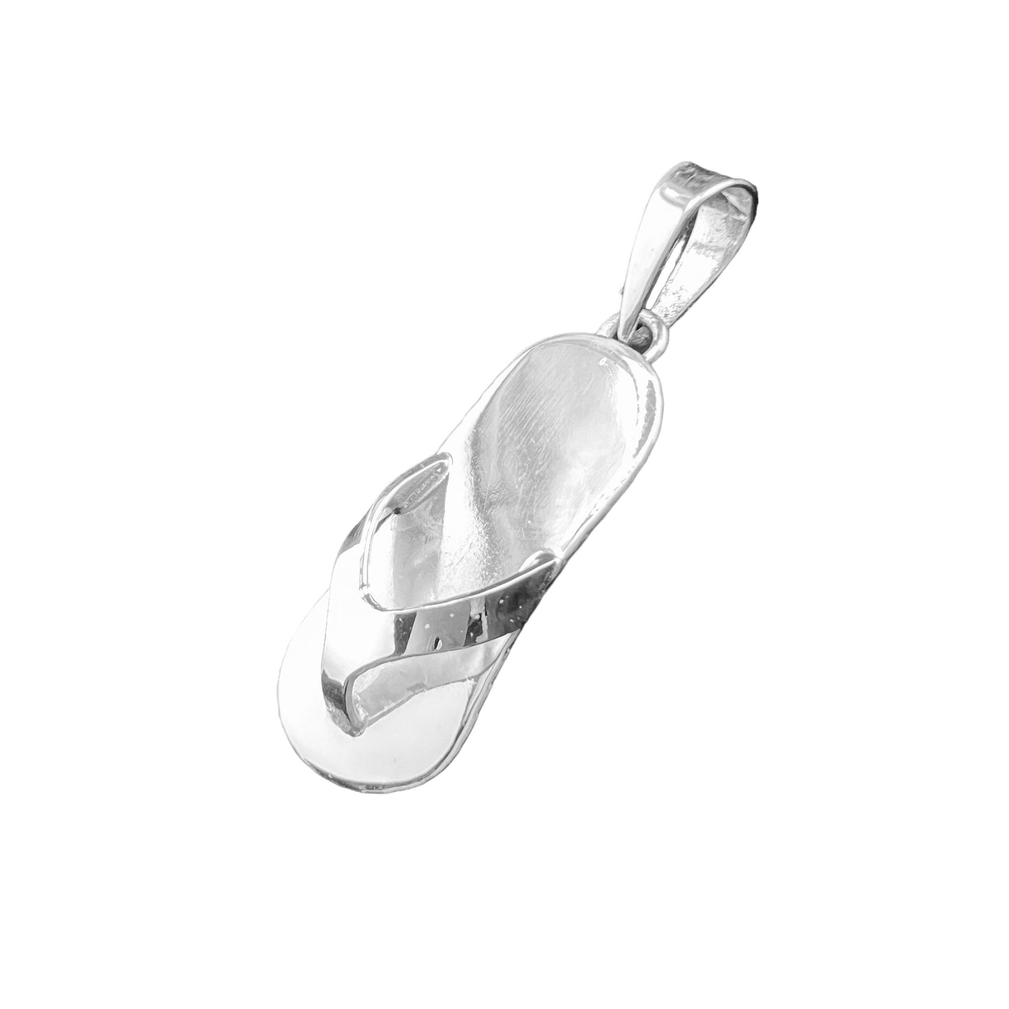 .925 Silver Pendant Chancla Sandal 10mm x 23mm