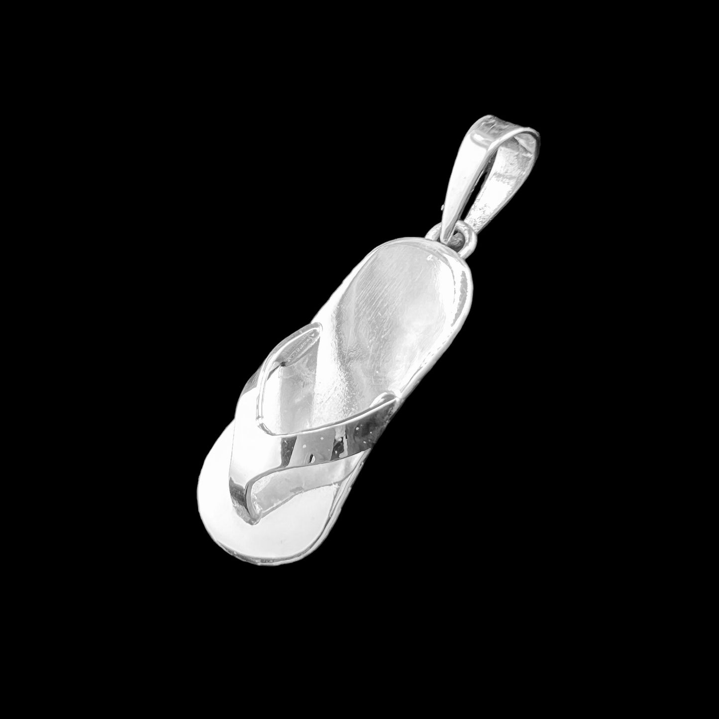 .925 Silver Pendant Chancla Sandal 10mm x 23mm
