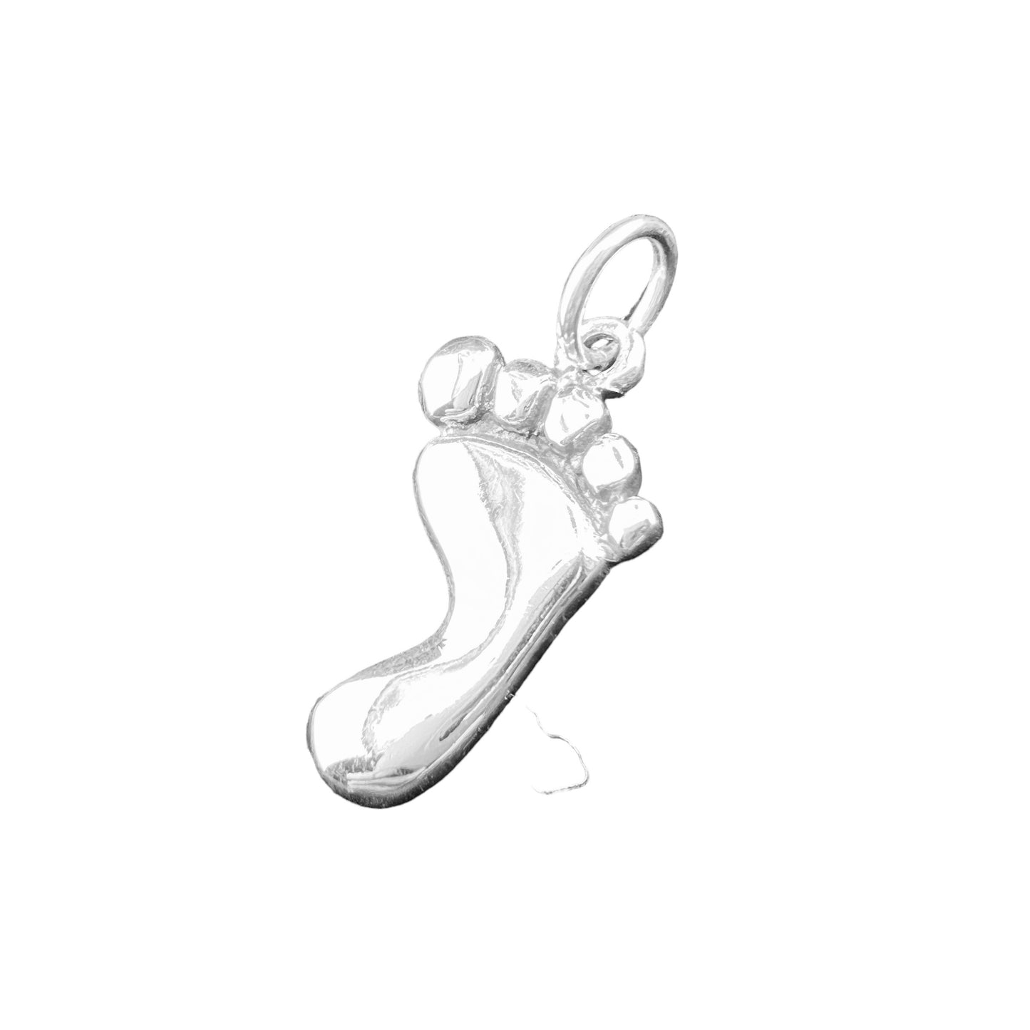 .925 Silver Pendant Barefoot 13mm x 25mm