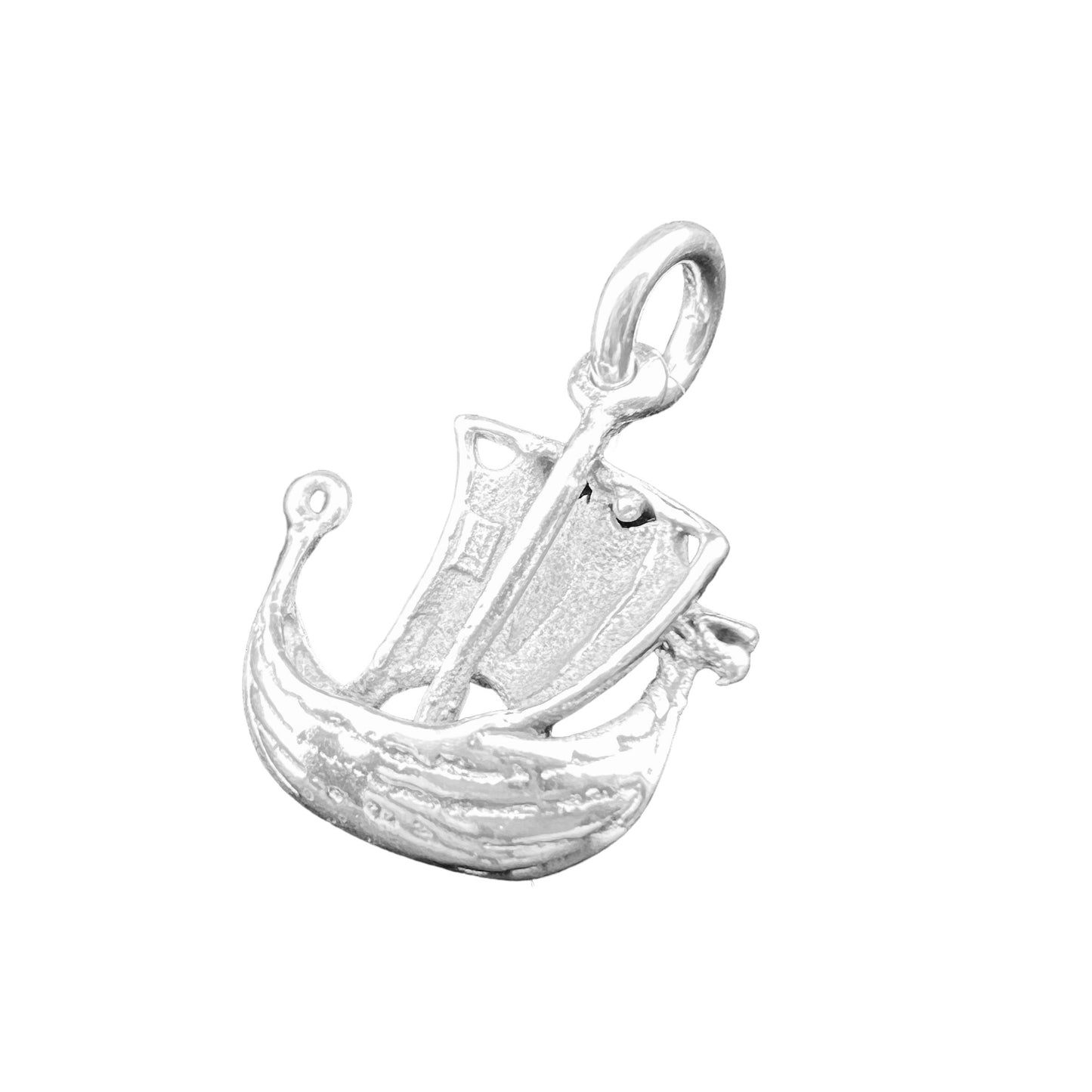 .925 Silver Pendant Viking Ship 18mm x 20mm