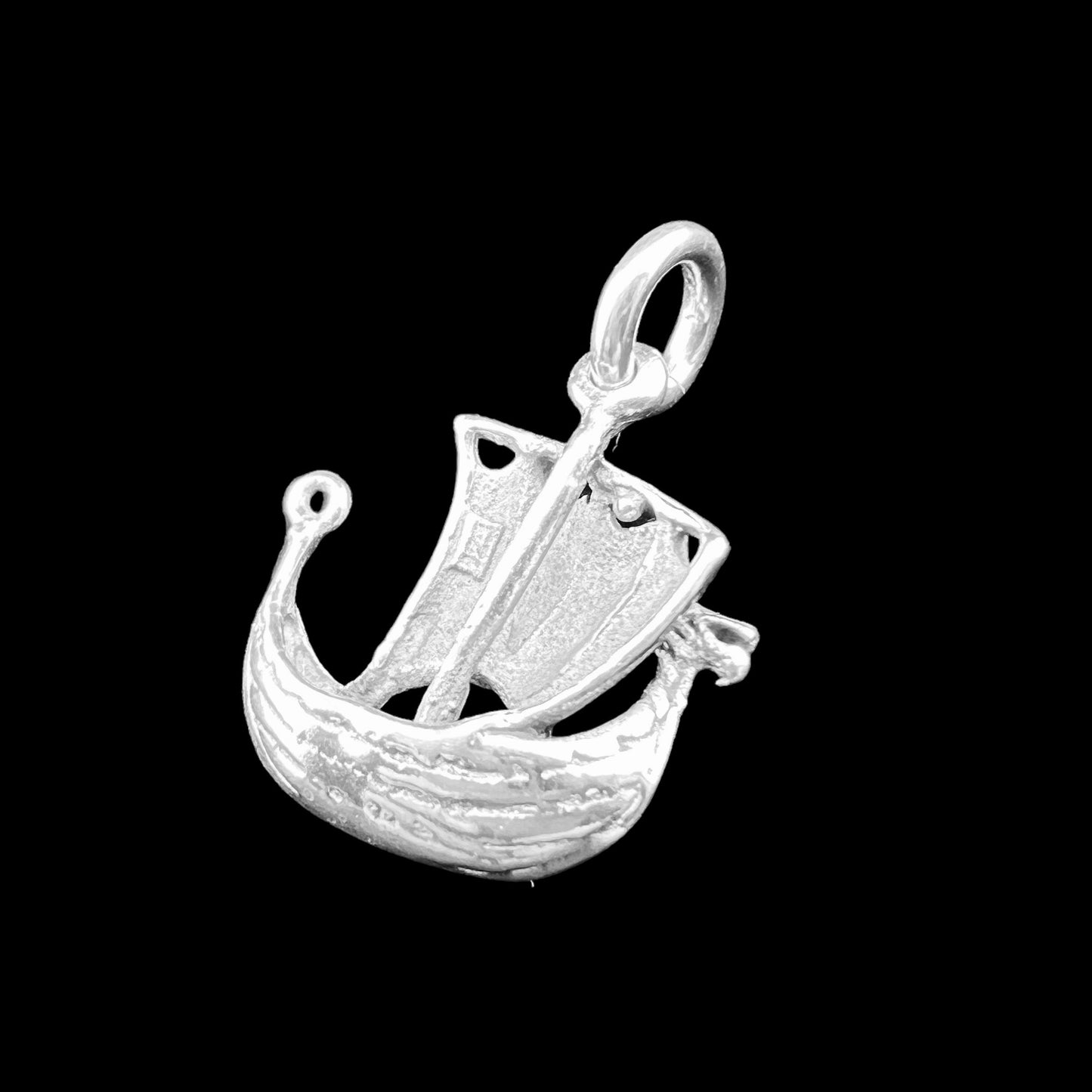 .925 Silver Pendant Viking Ship 18mm x 20mm